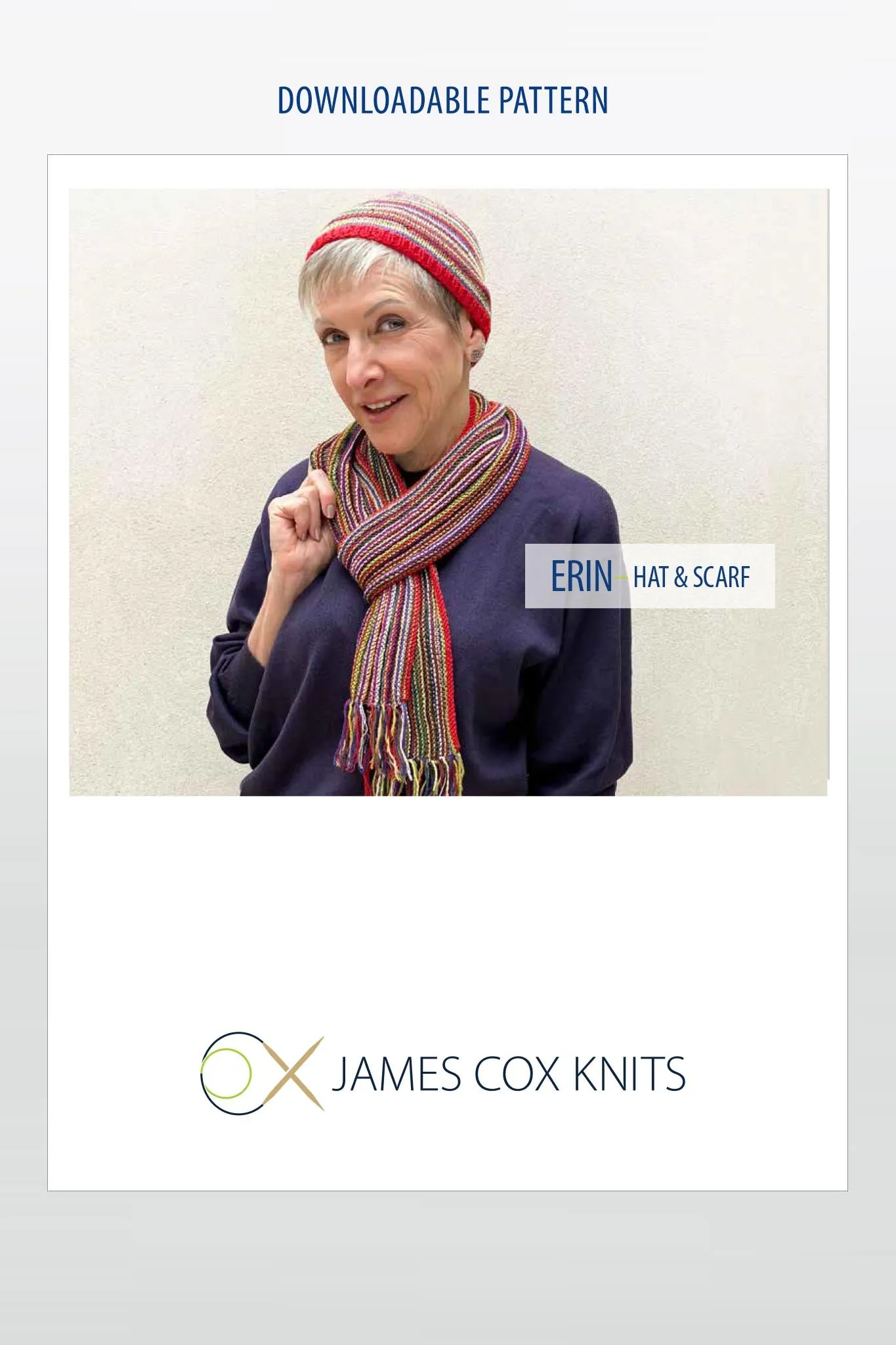 Erin Hat and Scarf Designer Knitting Pattern