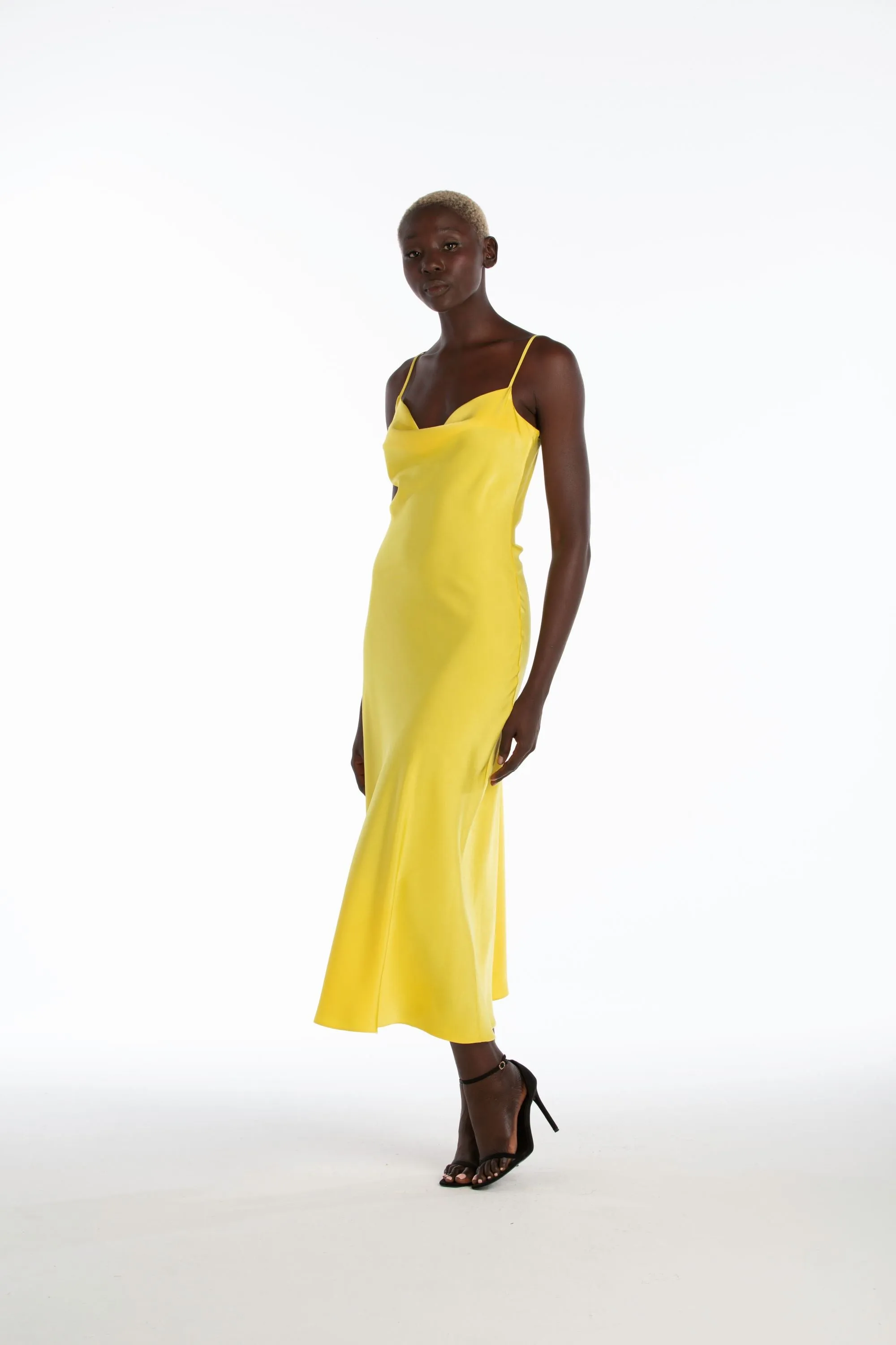 Essential Satin Cowl-Neck Slip Dress