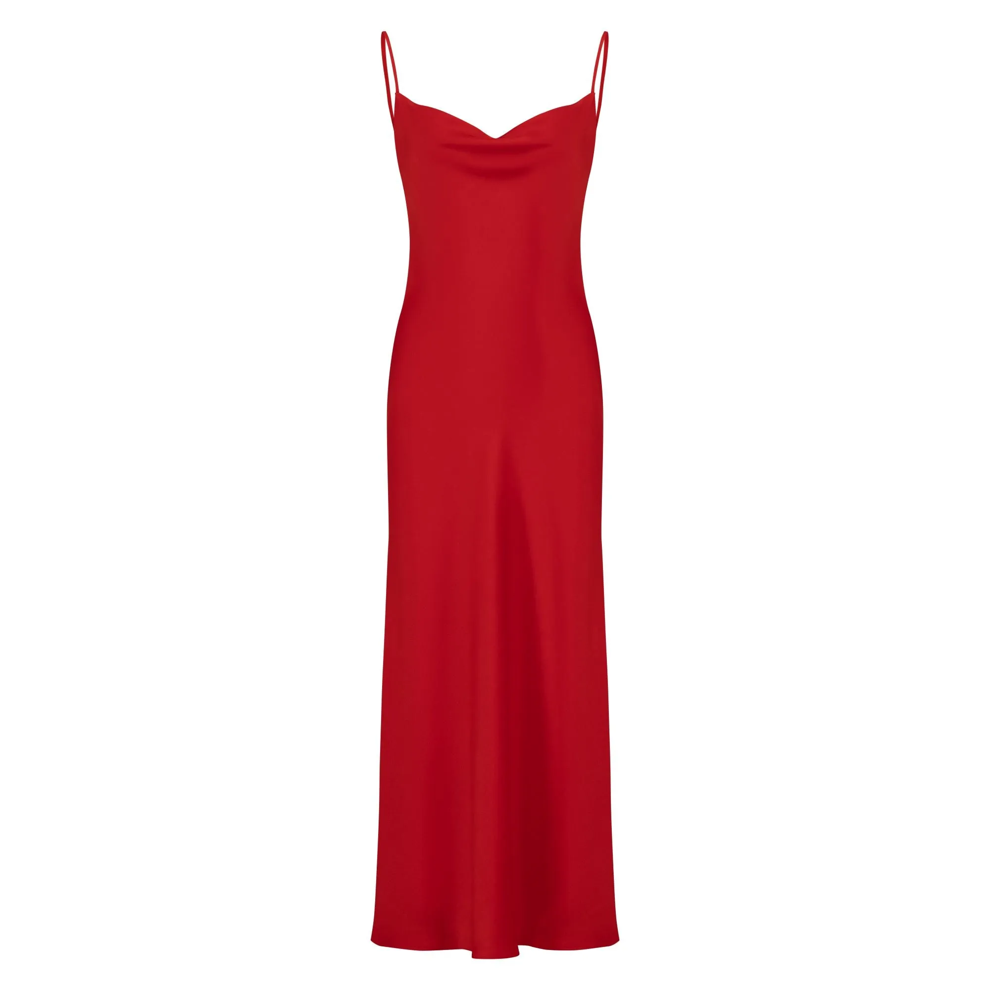 Essential Satin Cowl-Neck Slip Dress