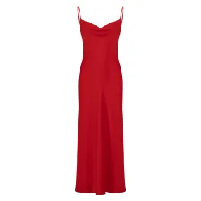 Essential Satin Cowl-Neck Slip Dress