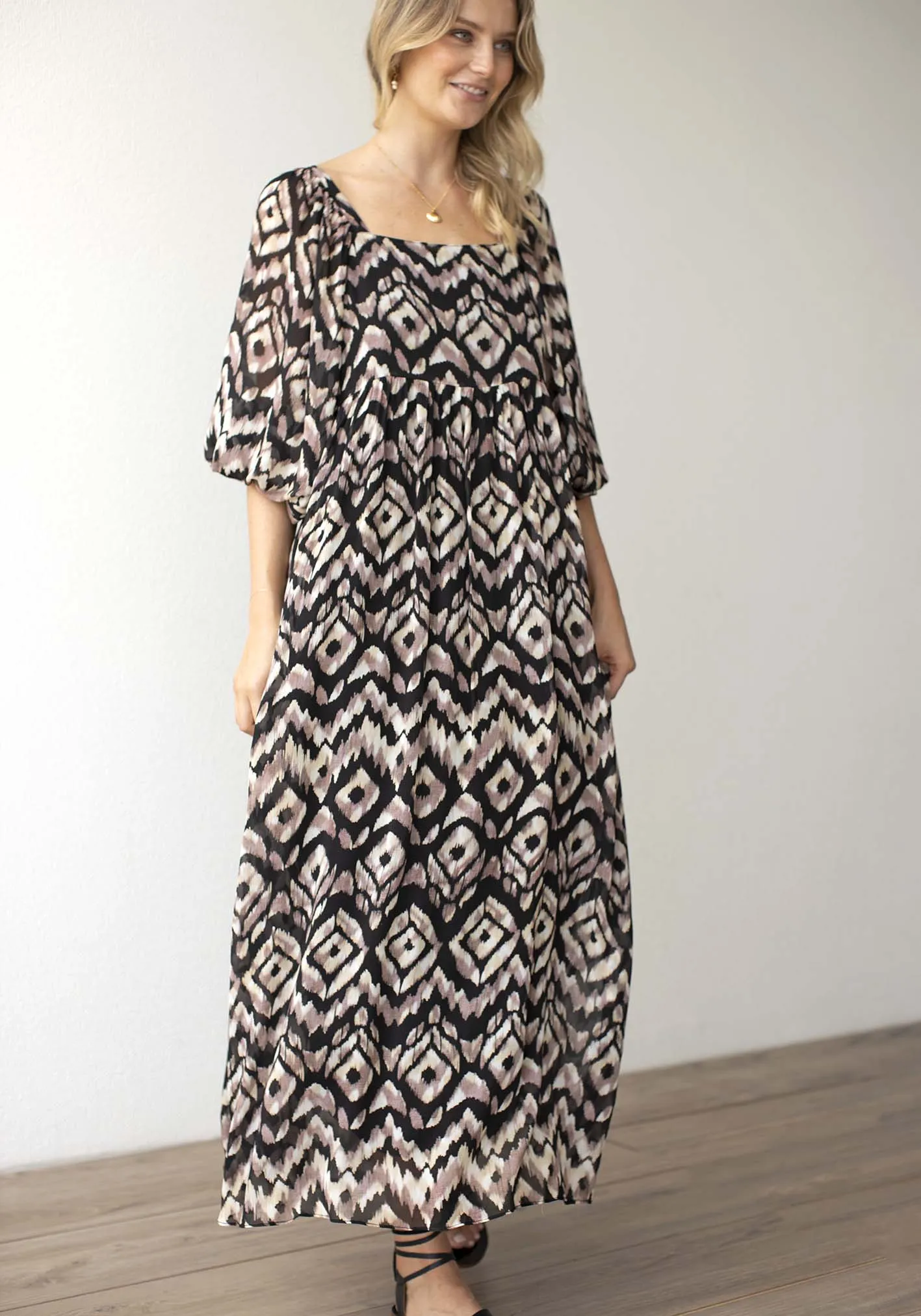 Expedition Tribal Sleeve Maxi Dress