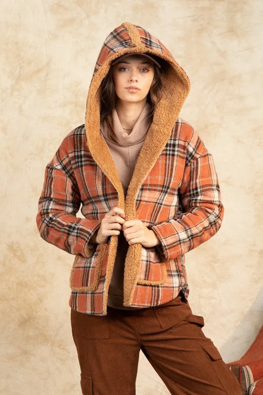 Faux Fur Lined Plaid Shacket