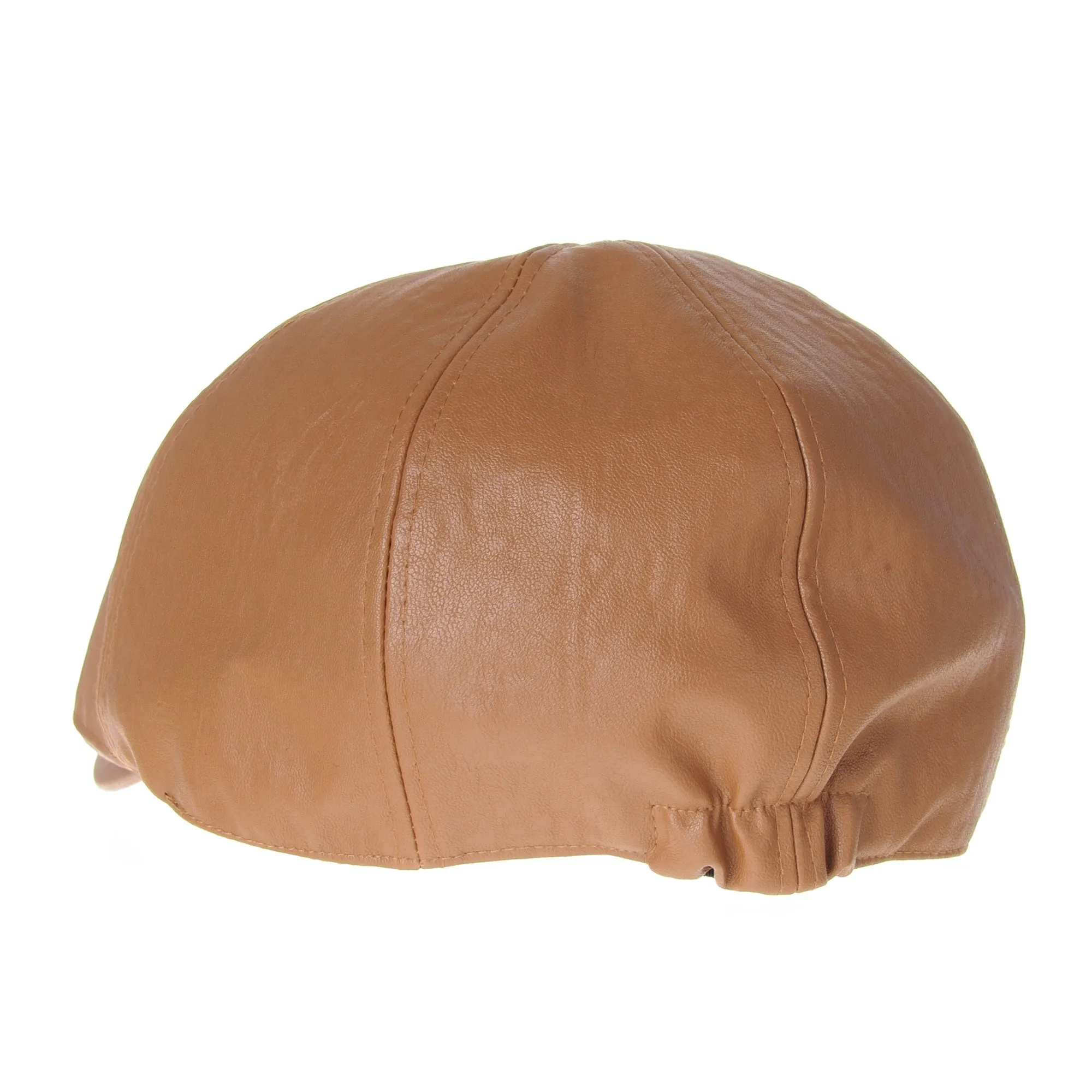 Faux Leather Newsboy Hat Flat Cap SL3039