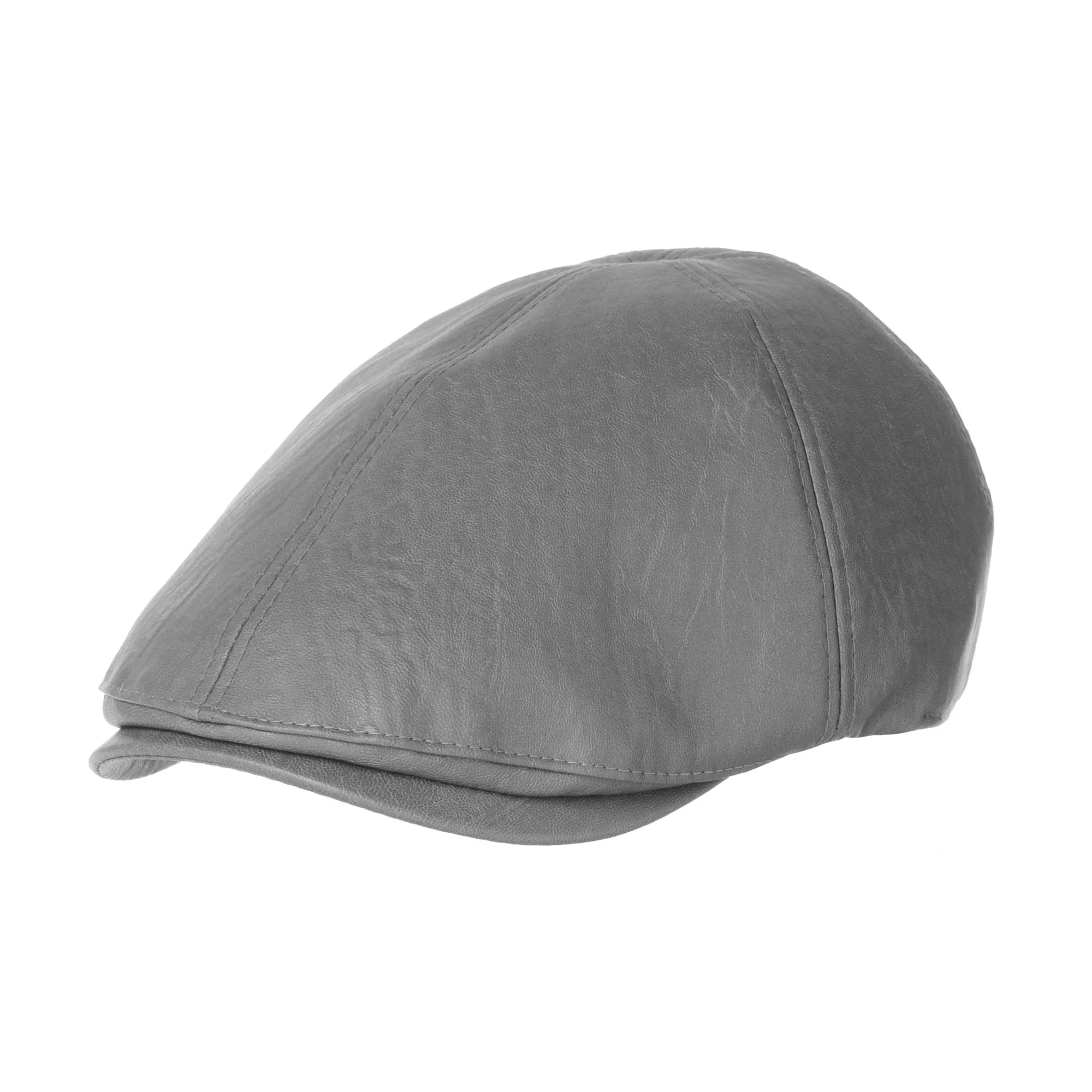 Faux Leather Newsboy Hat Flat Cap SL3039