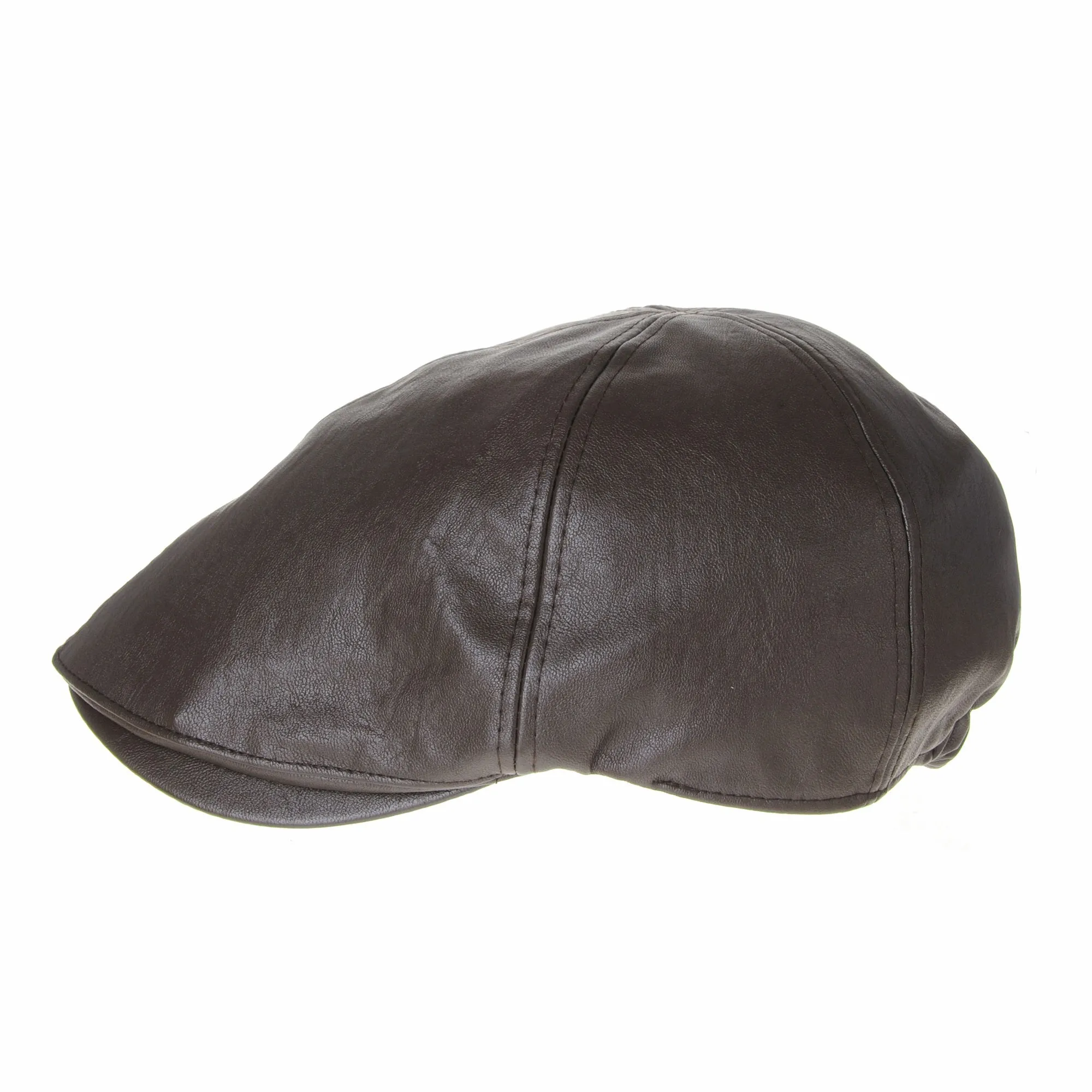 Faux Leather Newsboy Hat Flat Cap SL3039