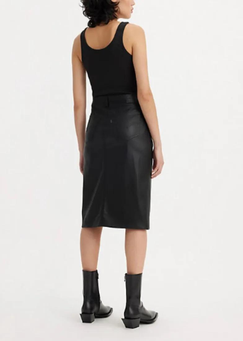 Faux Leather Pencil Skirt