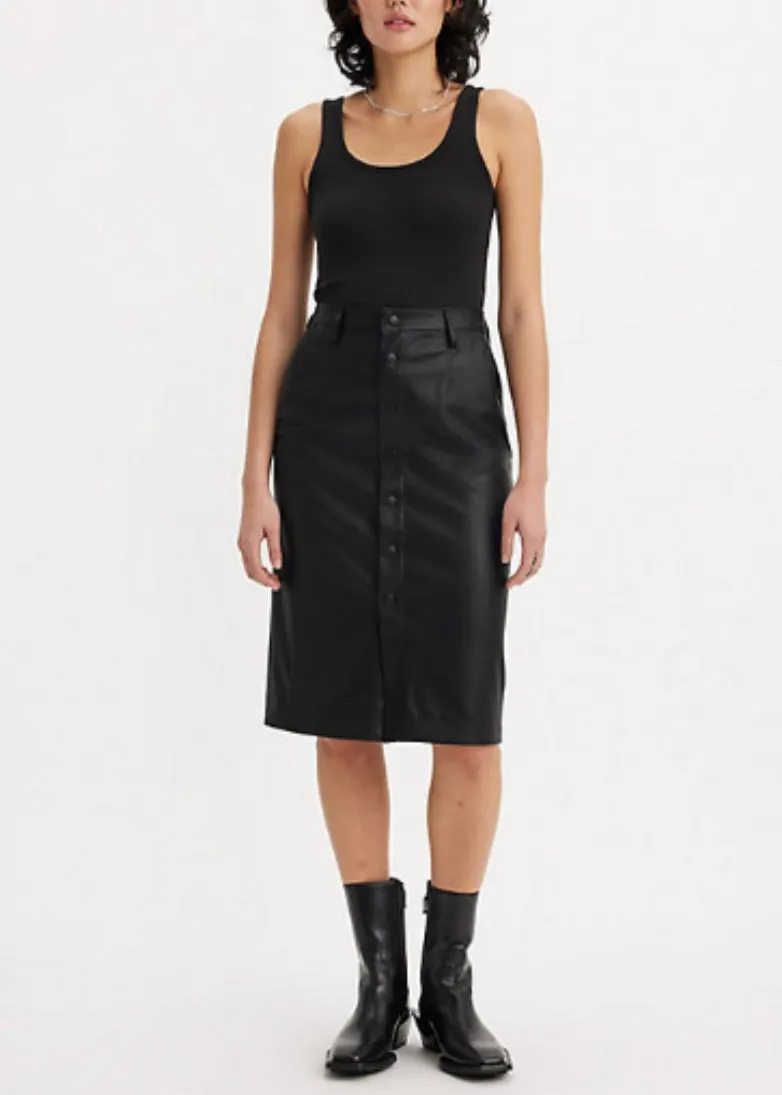 Faux Leather Pencil Skirt