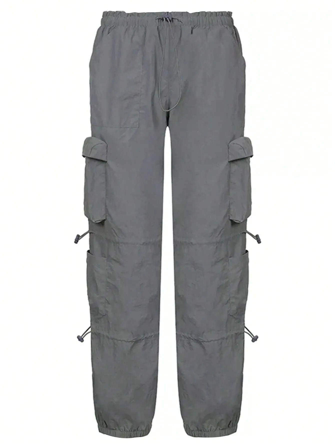 Flap Pocket Side Drawstring Waist Cargo Pant