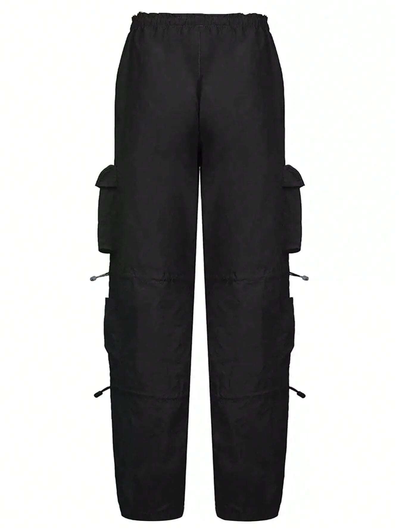 Flap Pocket Side Drawstring Waist Cargo Pant