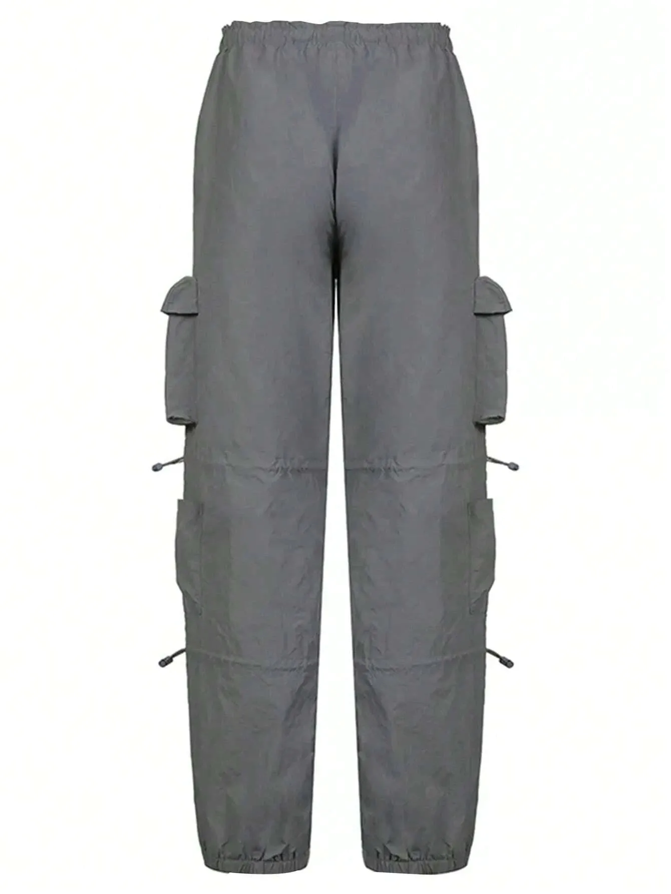 Flap Pocket Side Drawstring Waist Cargo Pant