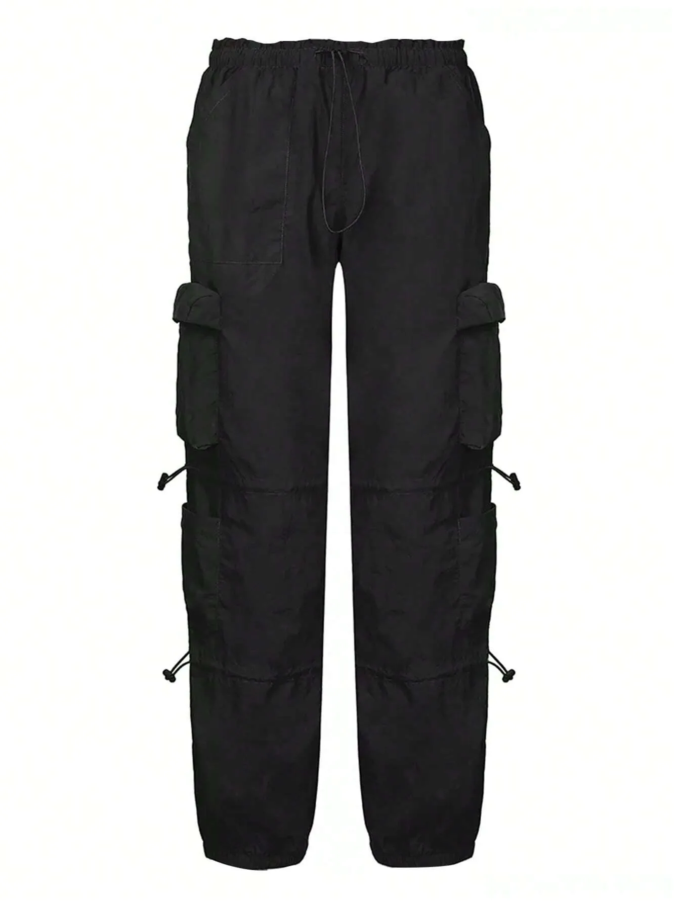 Flap Pocket Side Drawstring Waist Cargo Pant