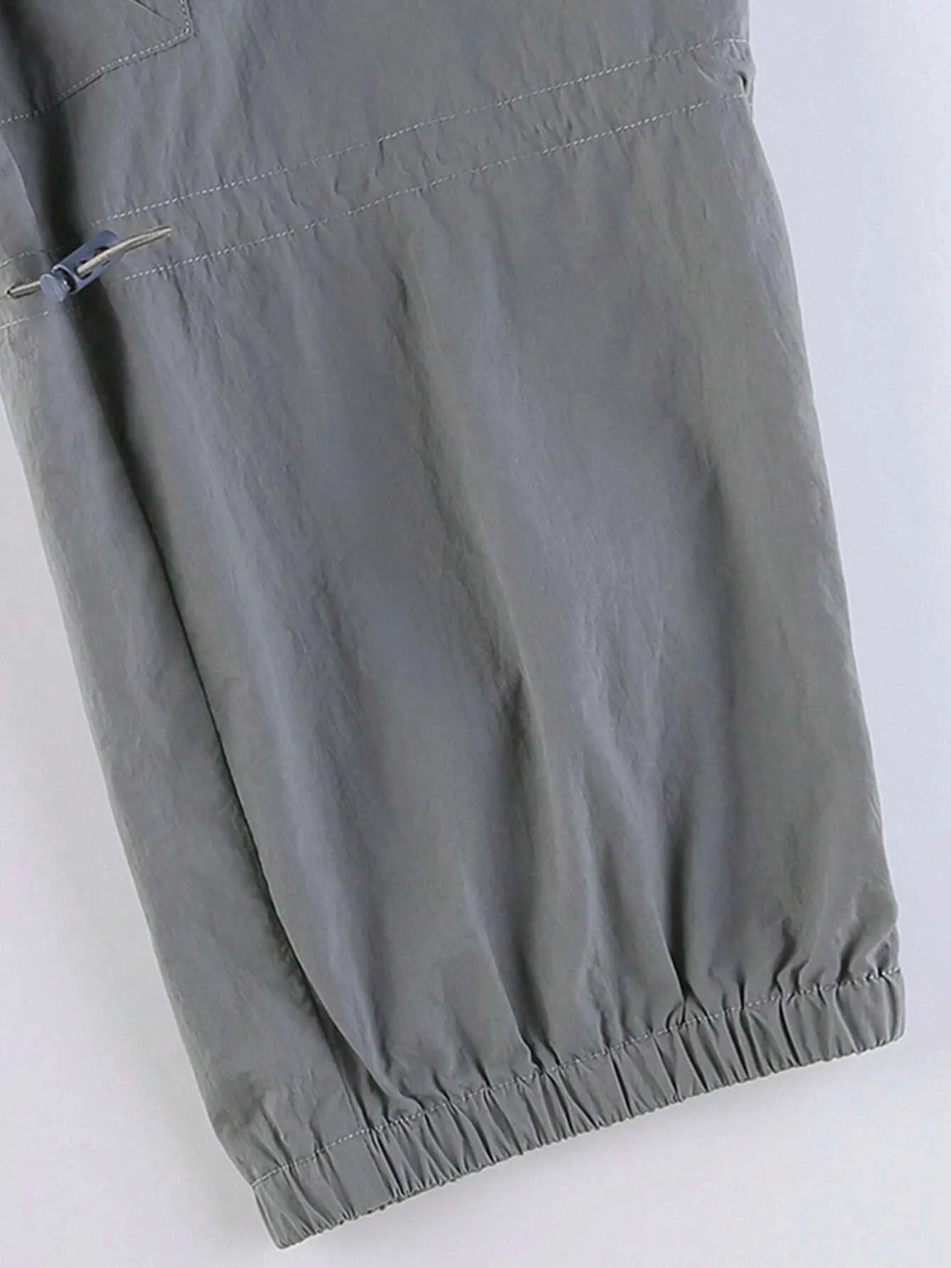 Flap Pocket Side Drawstring Waist Cargo Pant