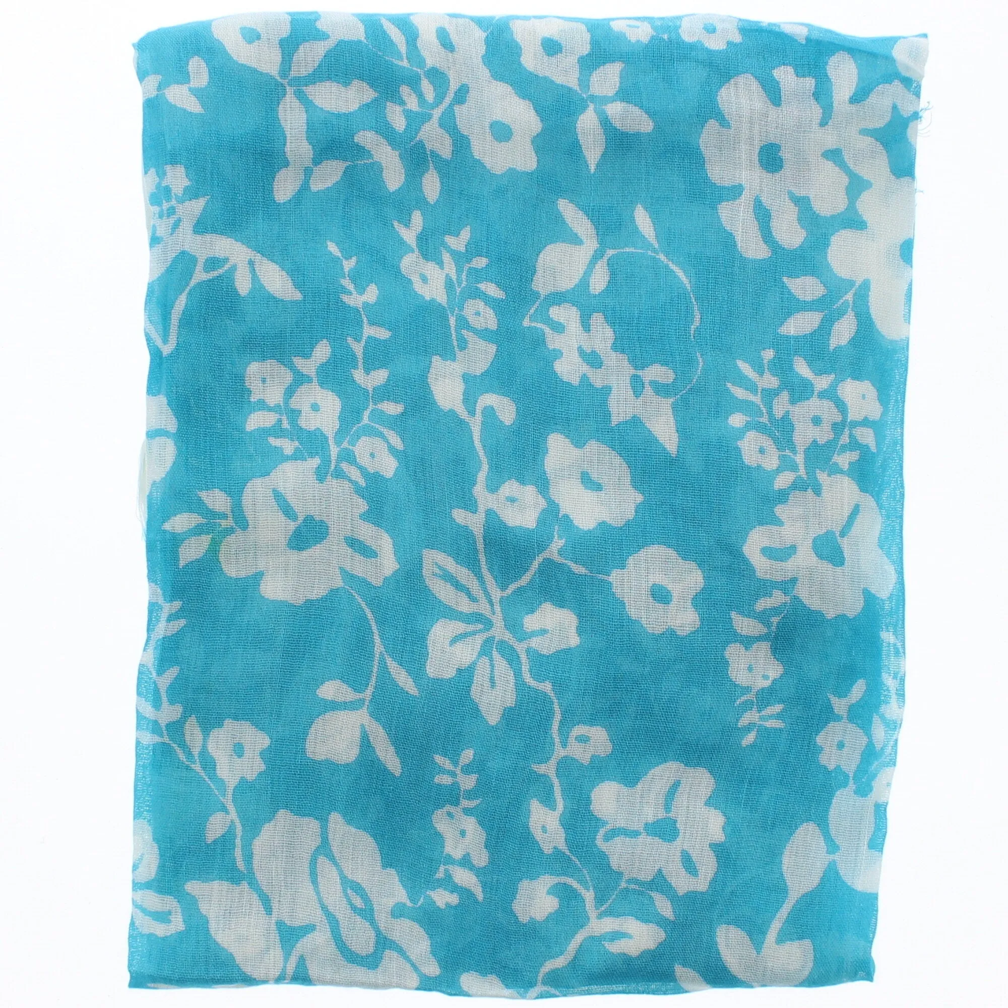 Floral Print Square Scarf with Tassels