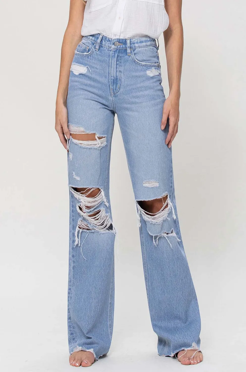 Flying Monkey 90's Vintage Super High Rise Flare Jeans