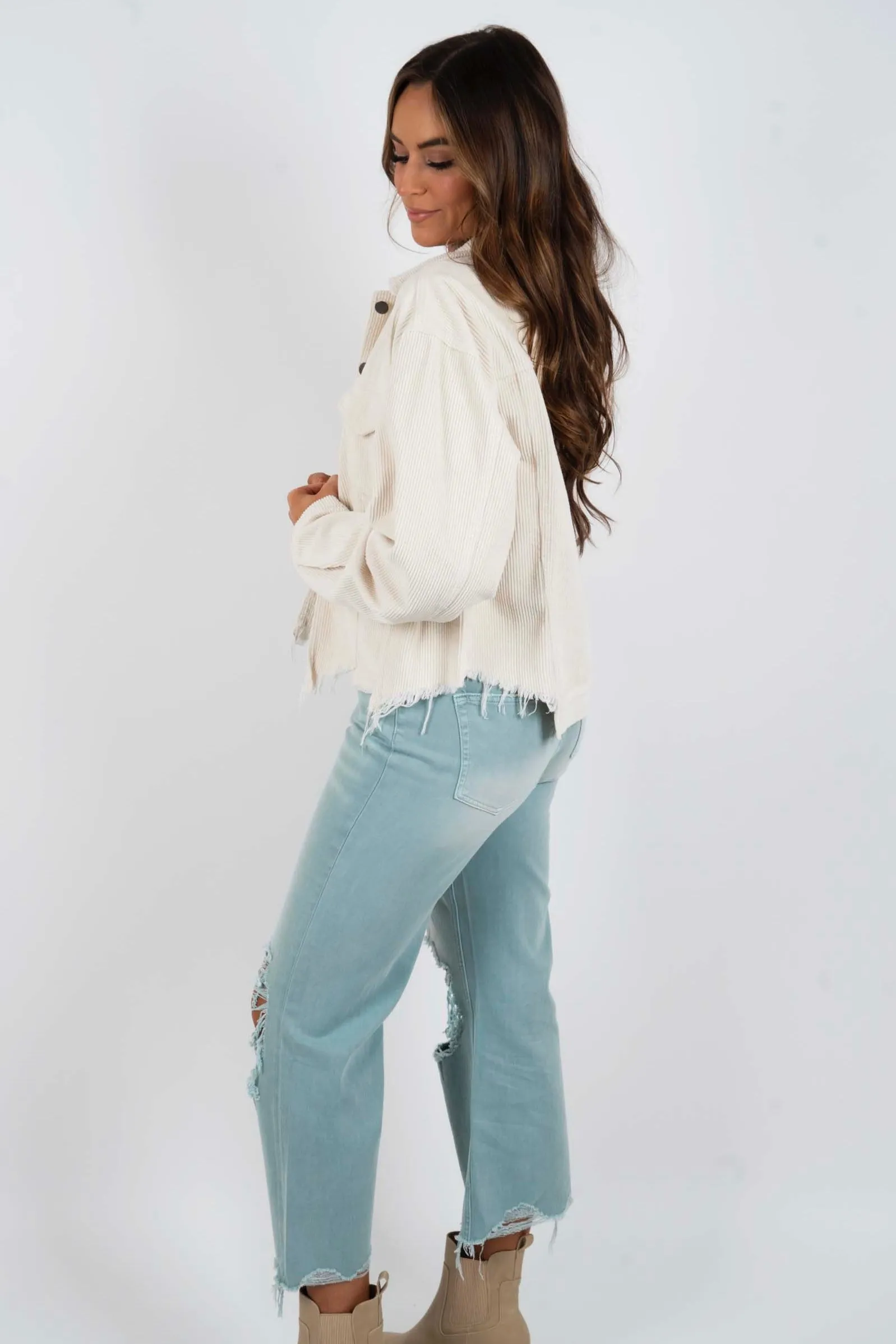 Fun & Free Cropped Jeans (Cloud Blue)