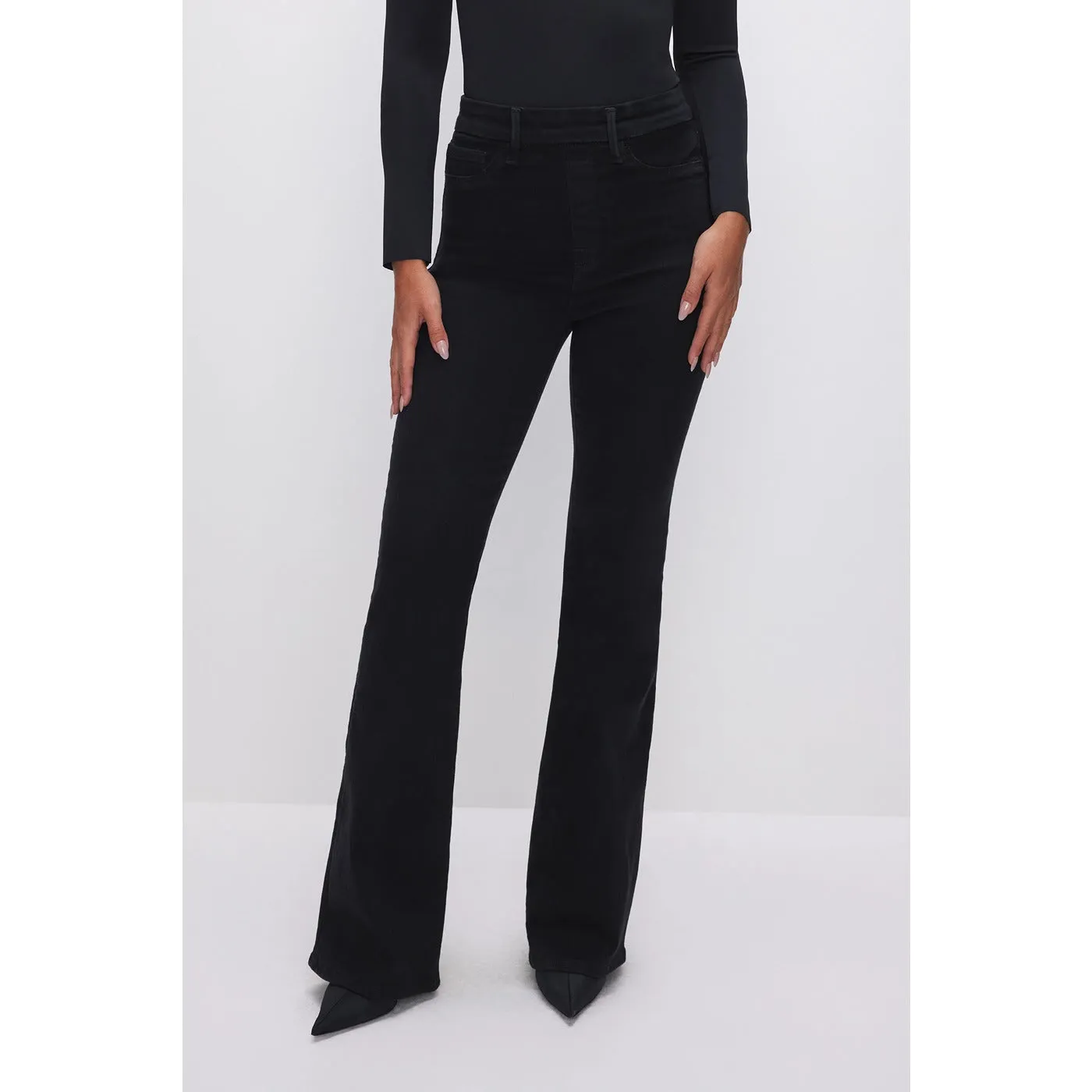 GA Power Stretch Black Flare Jeans