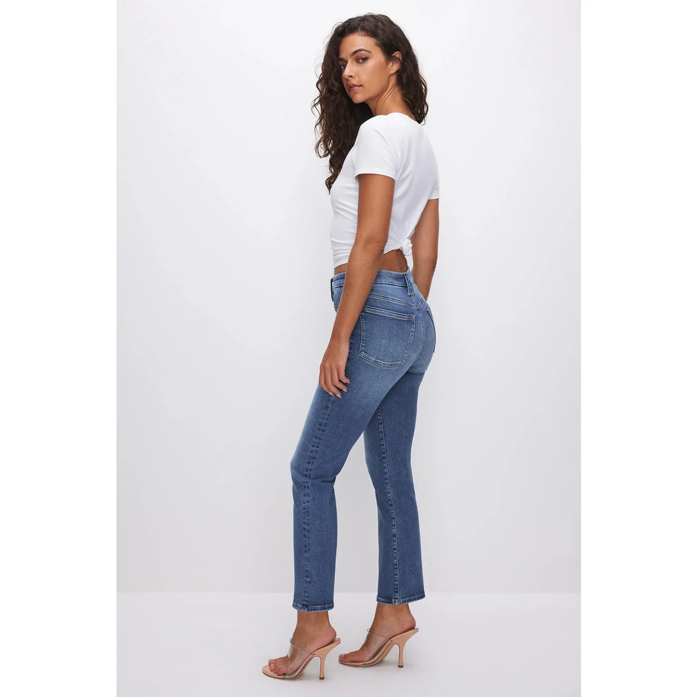 GA Power Stretch Mid Blue Straight Jeans