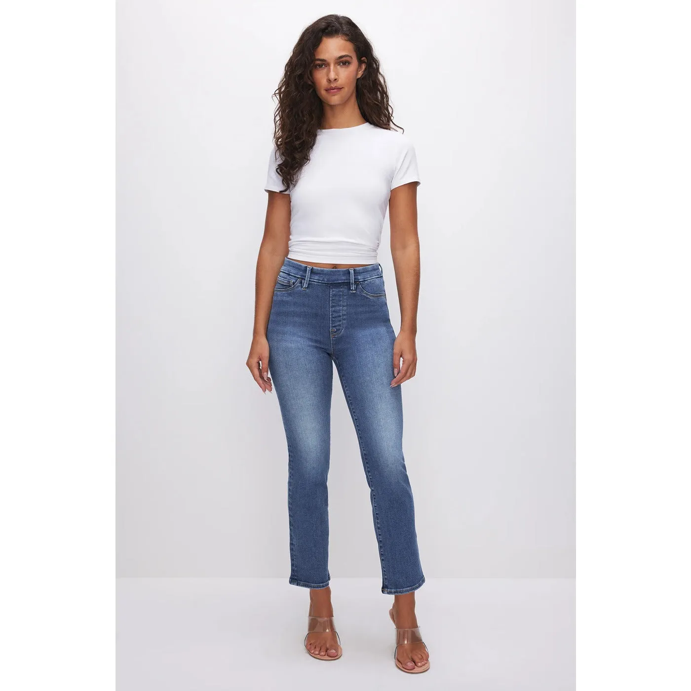 GA Power Stretch Mid Blue Straight Jeans