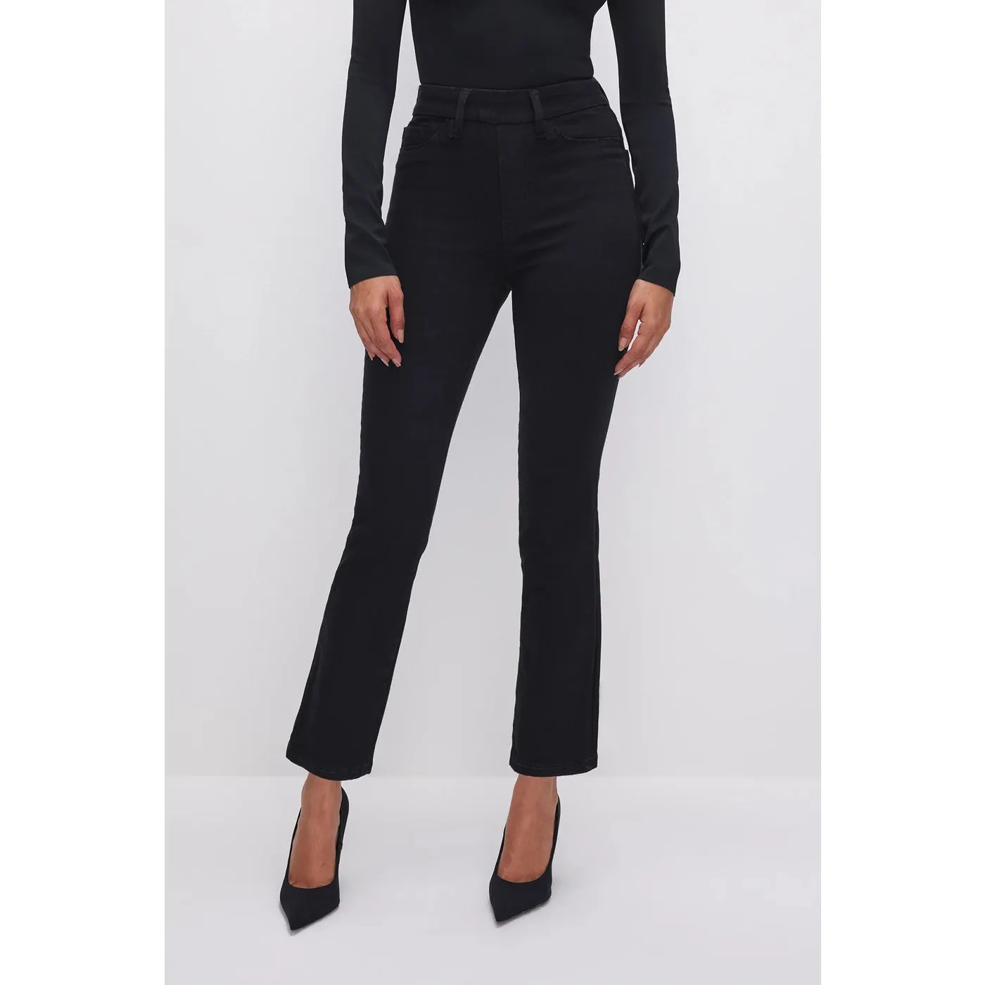 GA Straight Legs Stretchable Black Jeans