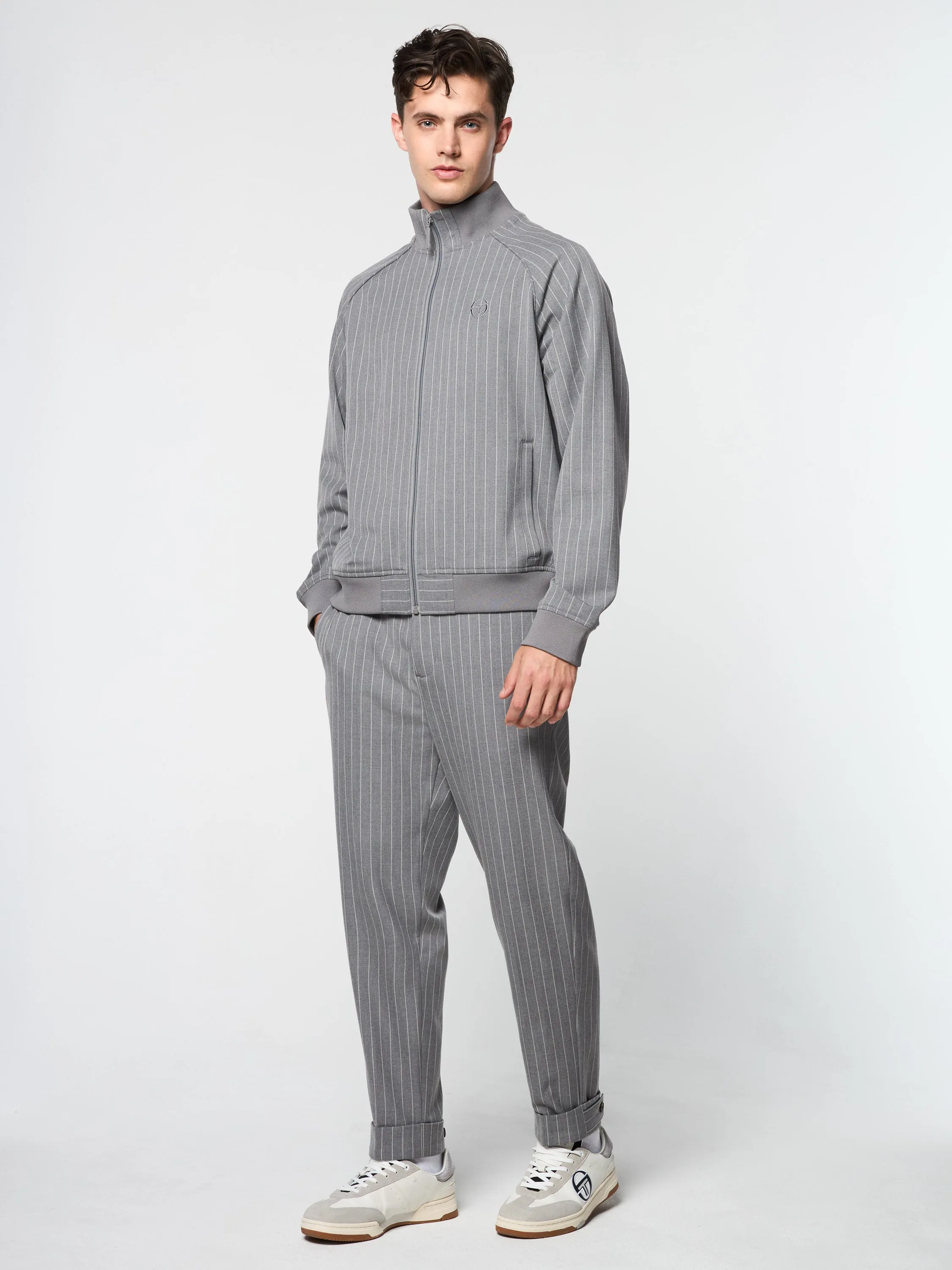 Gessato Suiting Track Jacket- Quiet Shade