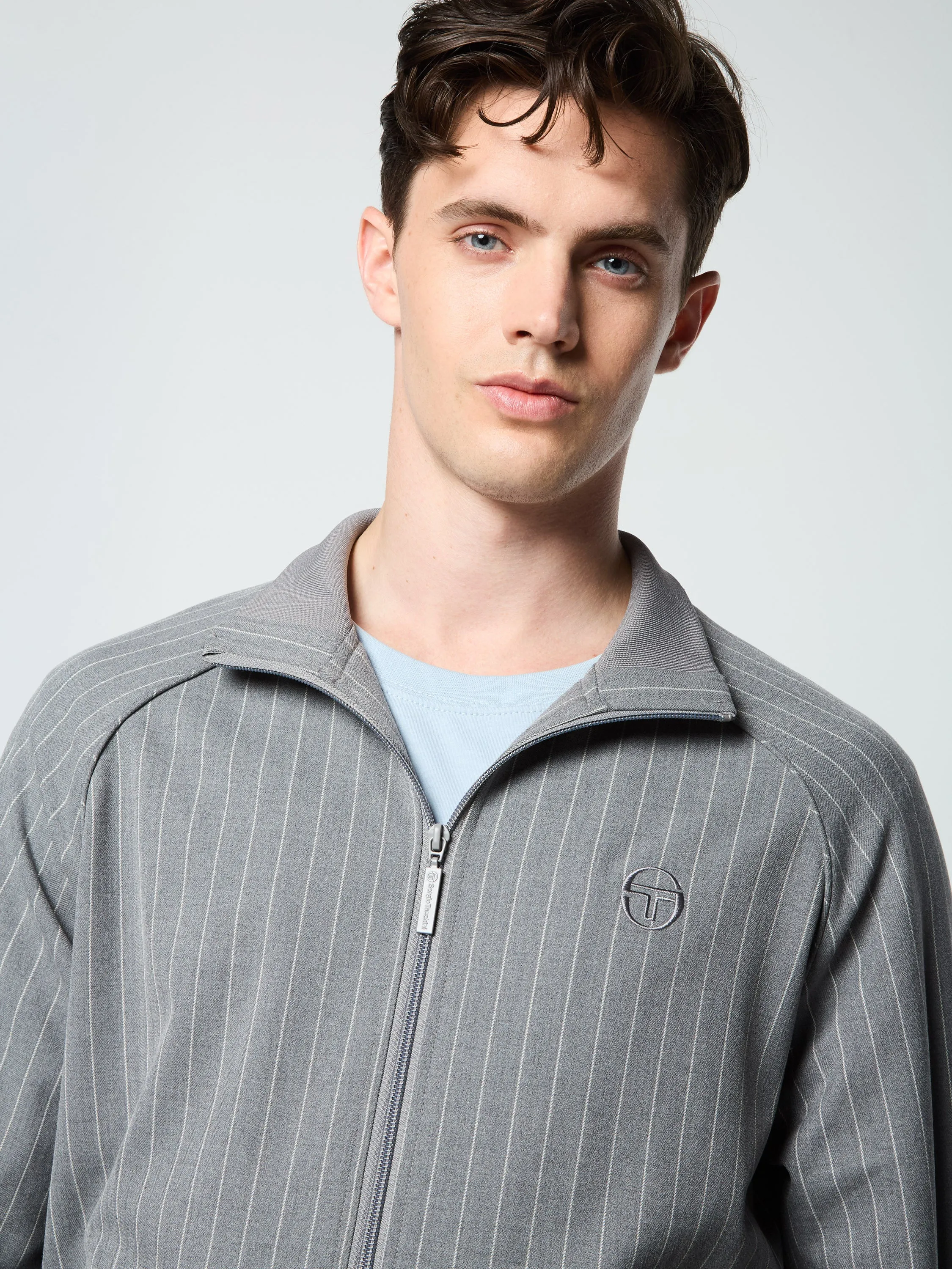 Gessato Suiting Track Jacket- Quiet Shade