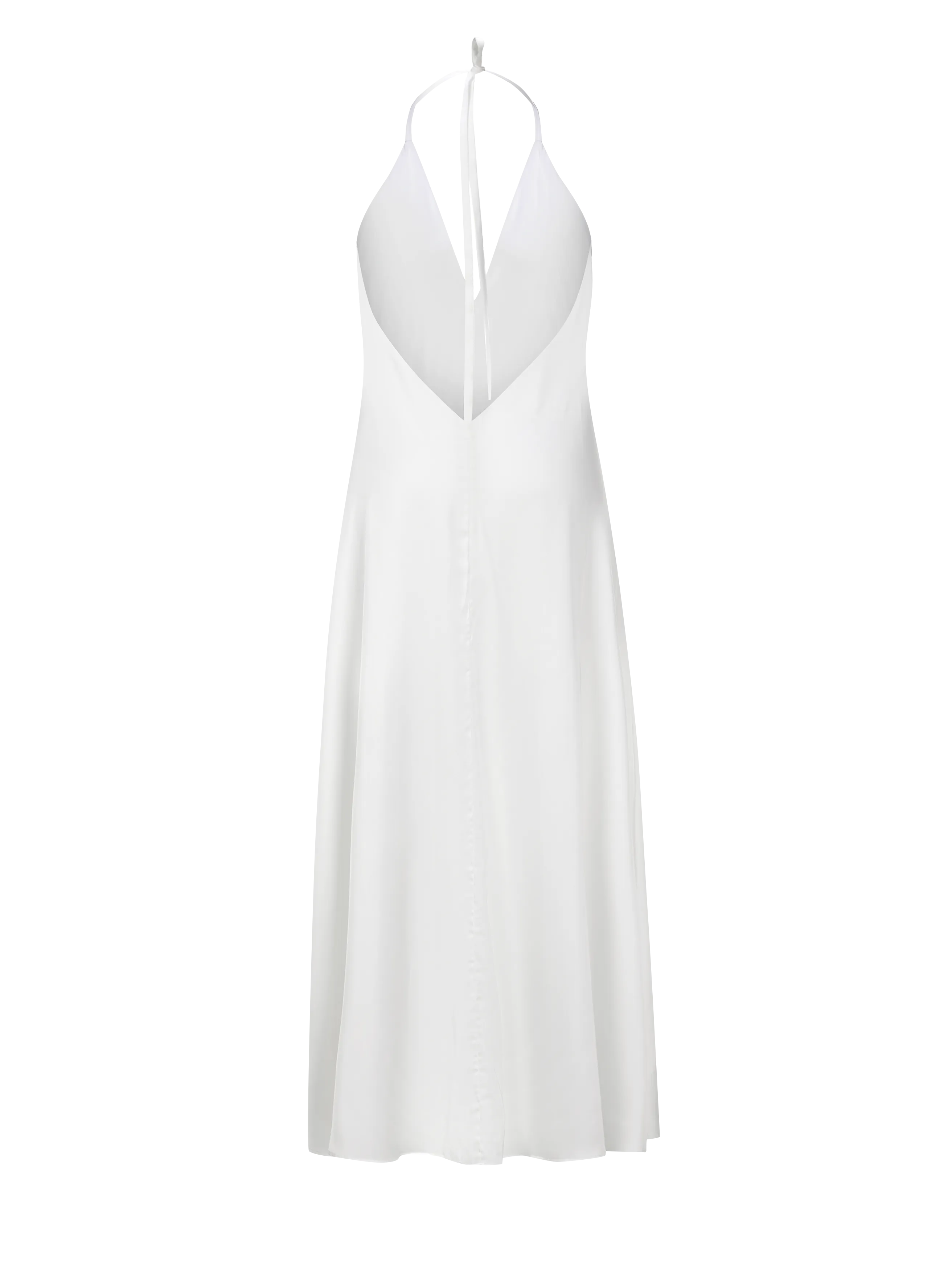 Glossy White Slip Dress