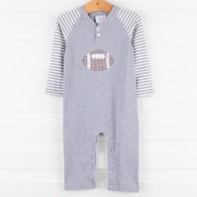 Go Long Applique Romper, Gray