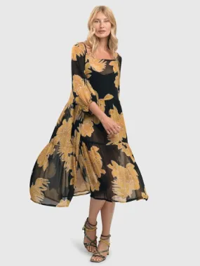 Golden Floral Dress ALEMBIKA 7SD100G