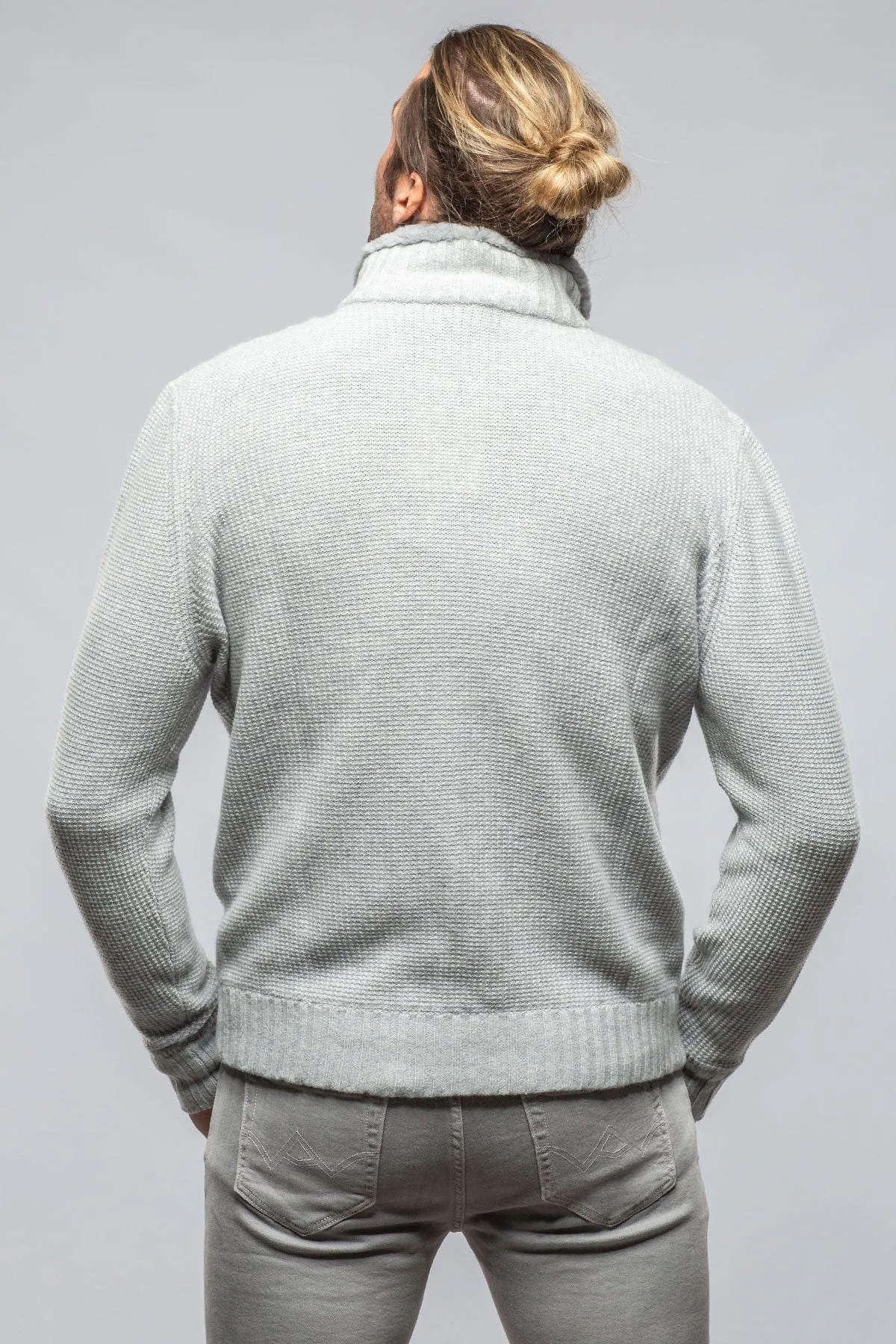 Golis Cashmere Zip Sweater In Grey