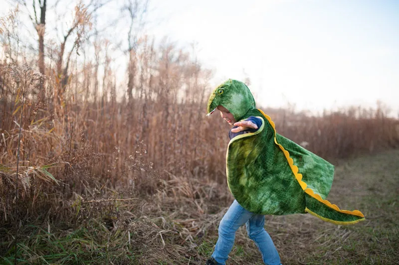 Green T-Rex Hooded Cape (4-5yrs)