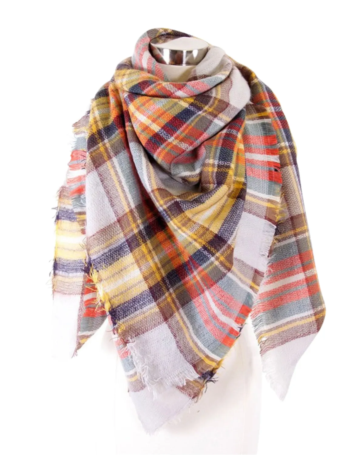 Hana Oversize Checkered Scarf - Hana202