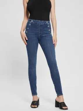 High-Rise Aubree Skinny Denim Jeans in Dark Wash