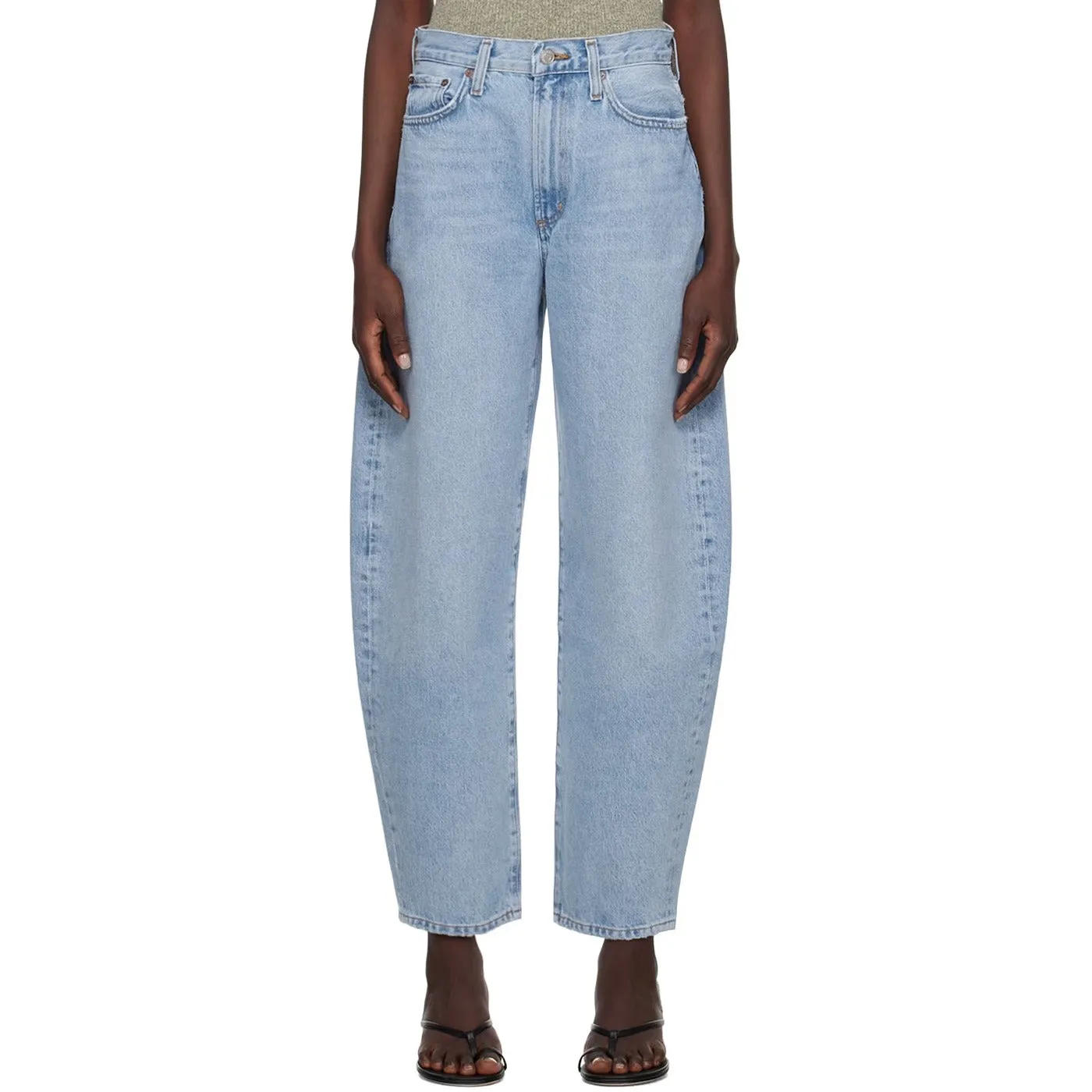 High Rise Light Blue Ballon Fit Jeans