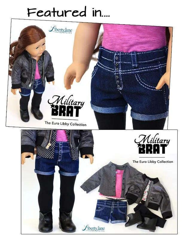 High-Waisted Jeans 18" Doll Clothes Pattern