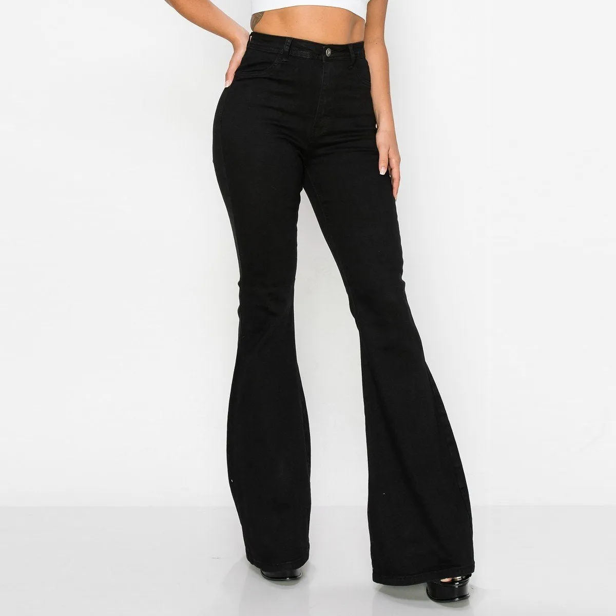 History Repeats Itself Black Flare Jeans