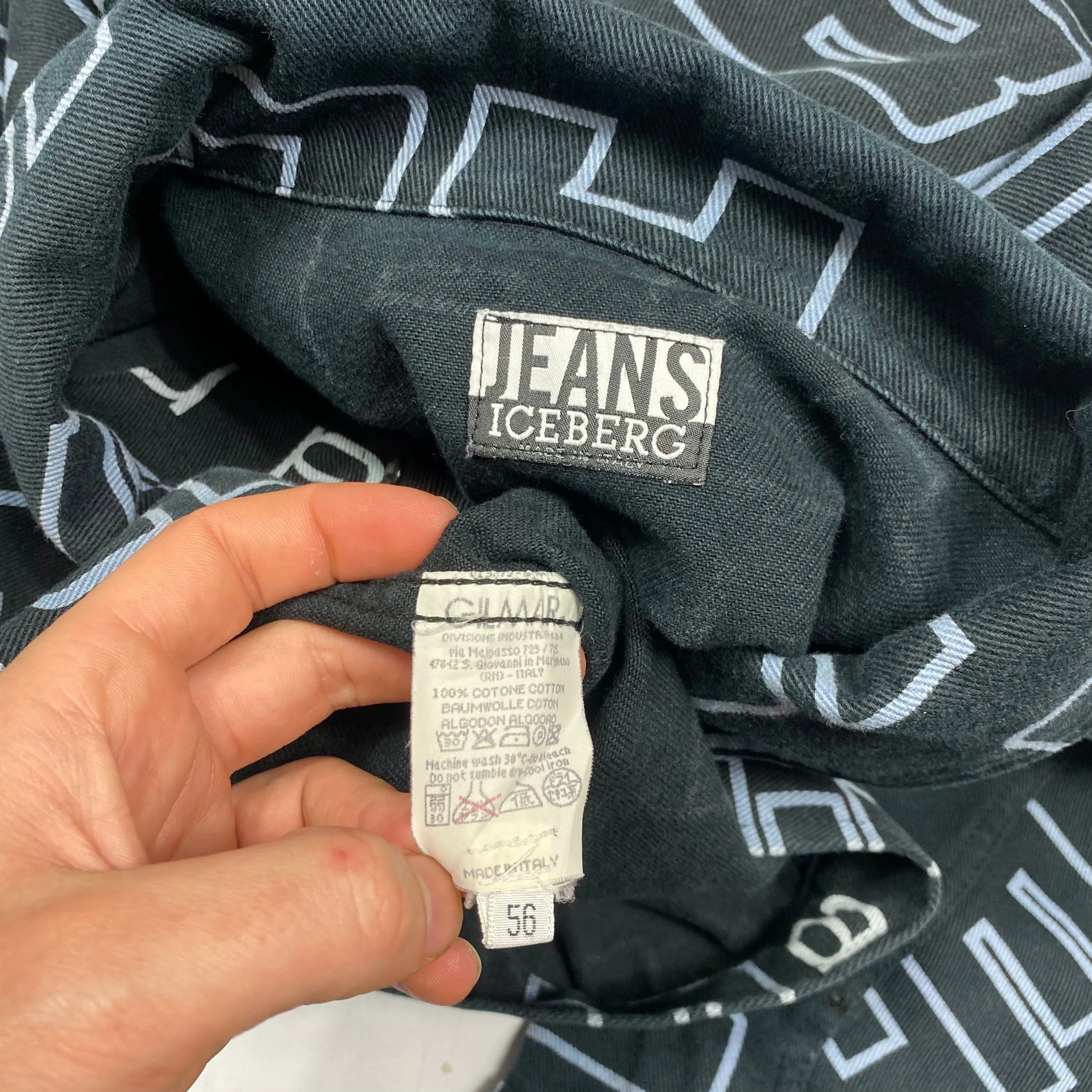 Iceberg Jeans 90’s Block Spellout Jacket - XXL