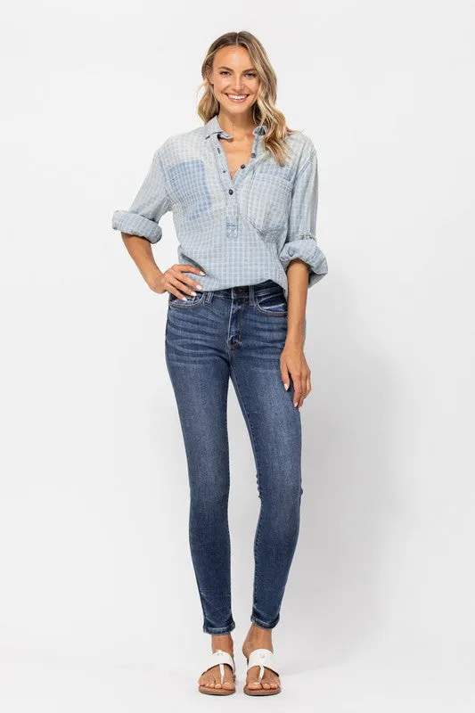 Indiana Mid Rise Skinny Denim