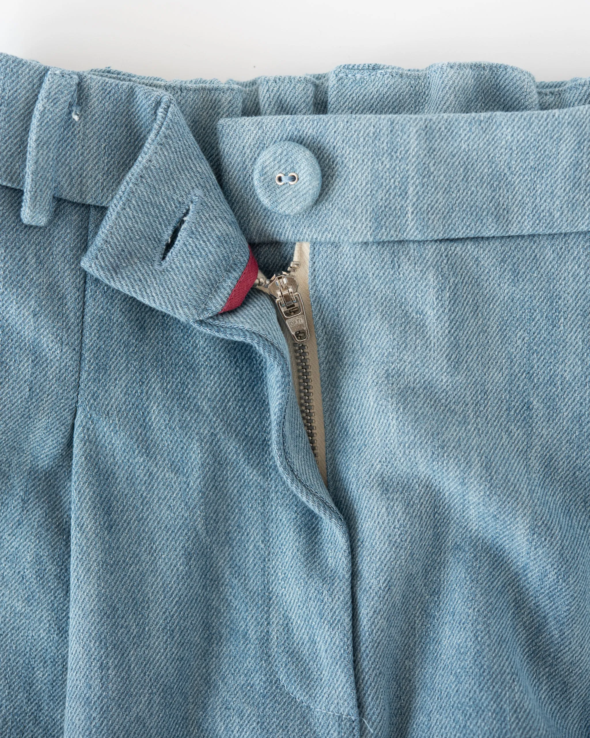 JEANS PANTAPALAZZO<br> denim di cotone blu chiaro