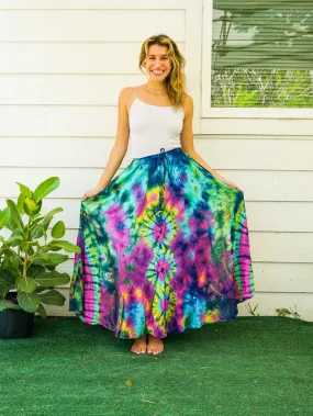 K3931- Hand Dyed Tiered Maxi Hippie Skirt