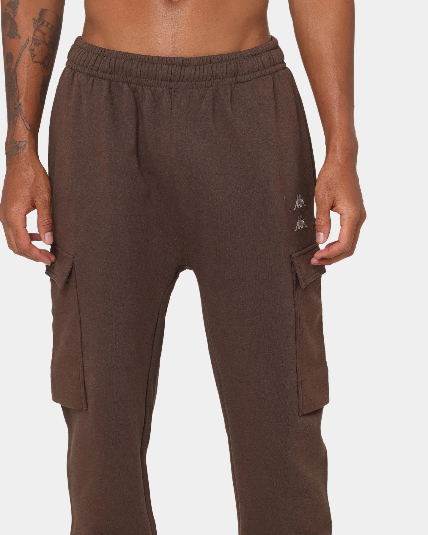 KAPPA Authentic Drake Track Pants Brown Coffee/Grey