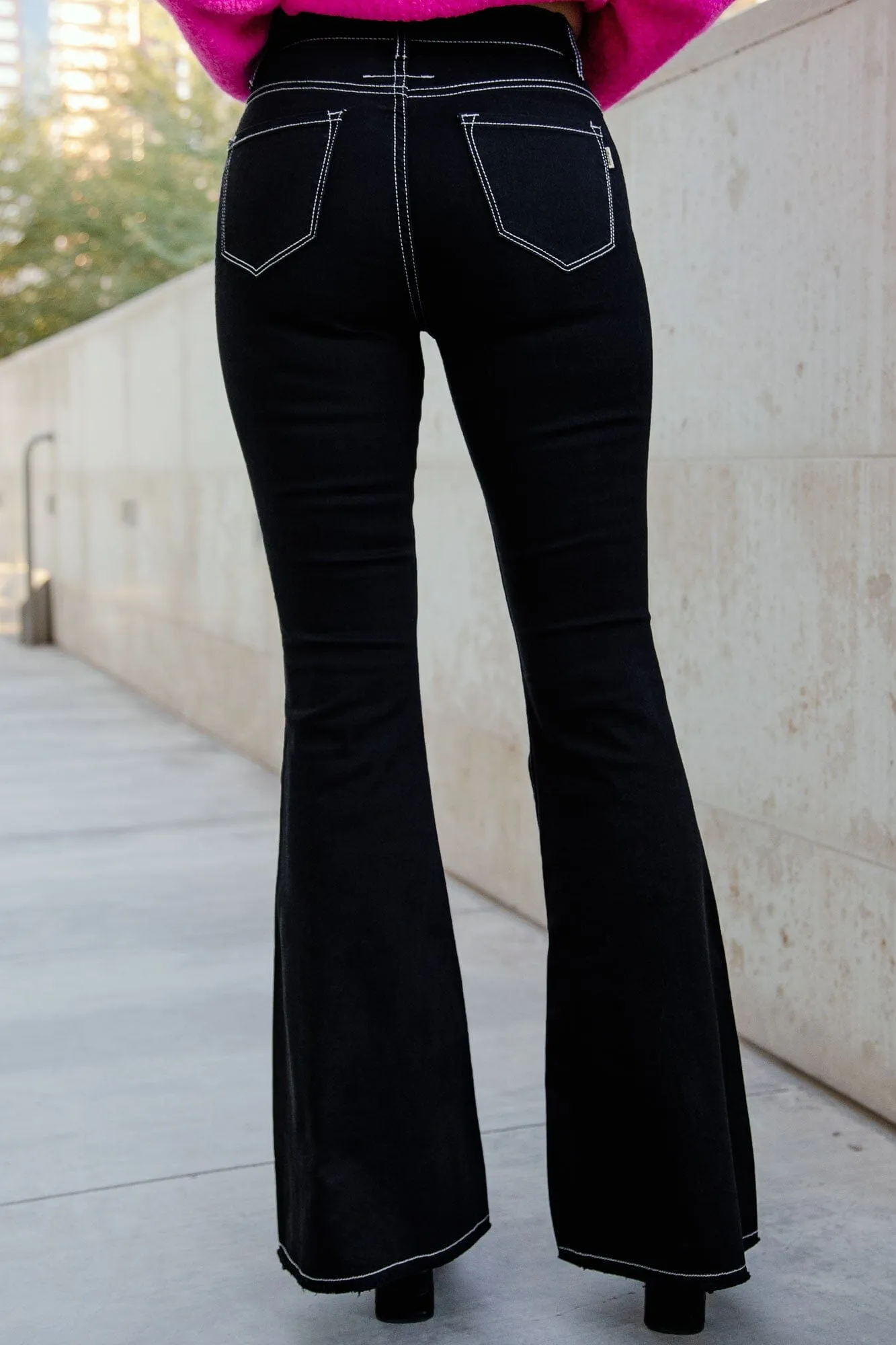 Keagan Black Flare Jeans