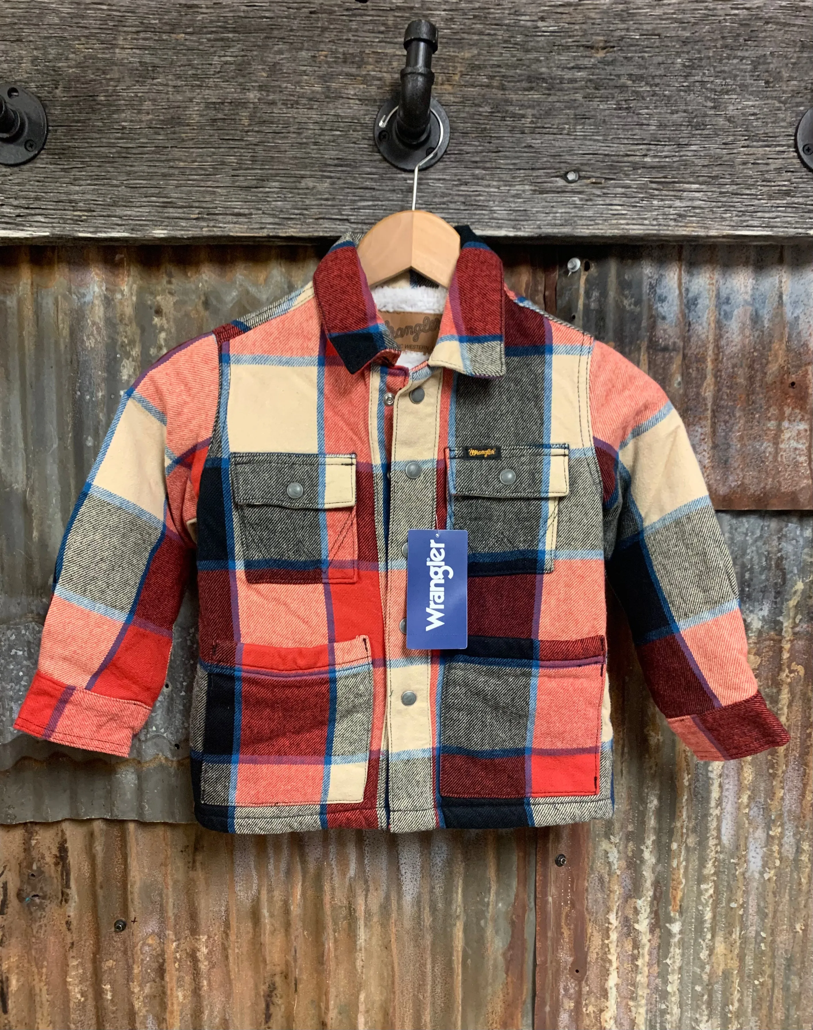 Kid's Sherpa Lined Flannel Jacket