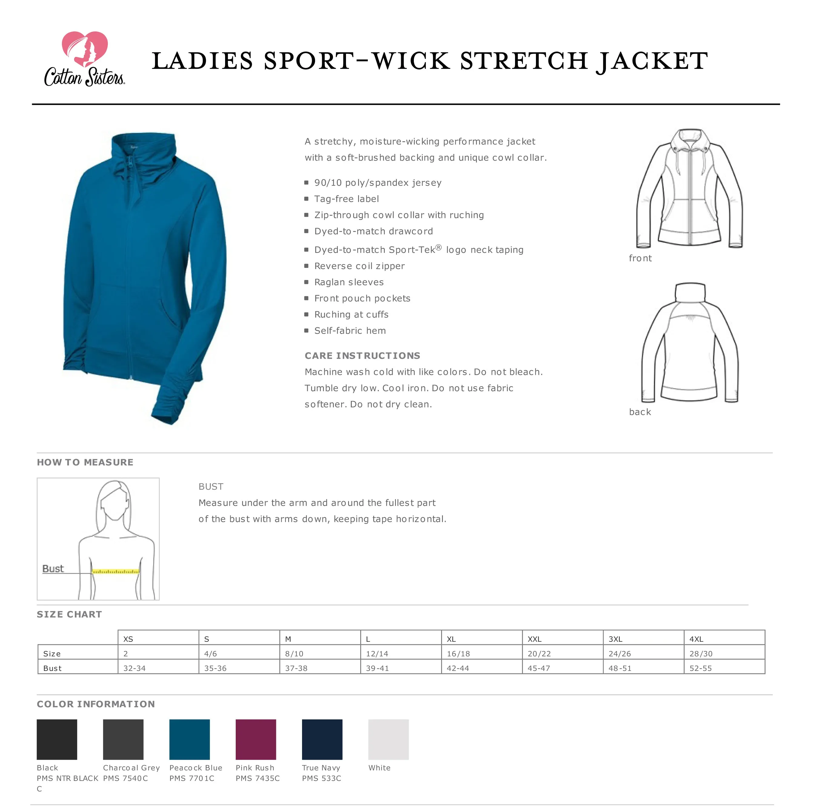 Ladies Sport-Wick® Stretch Full-Zip Nurse Jacket