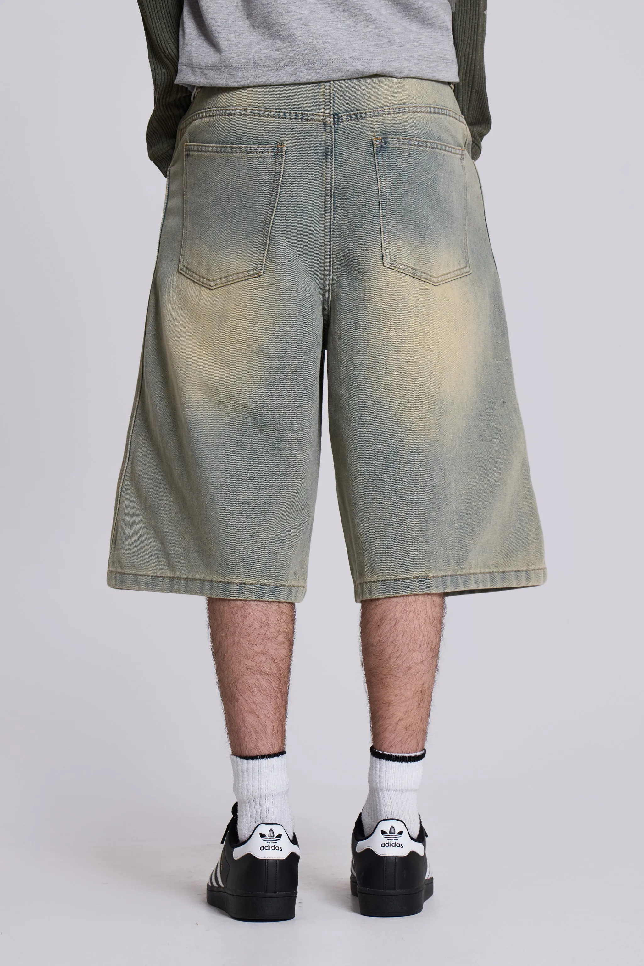 Light Wash Jumbo Jorts