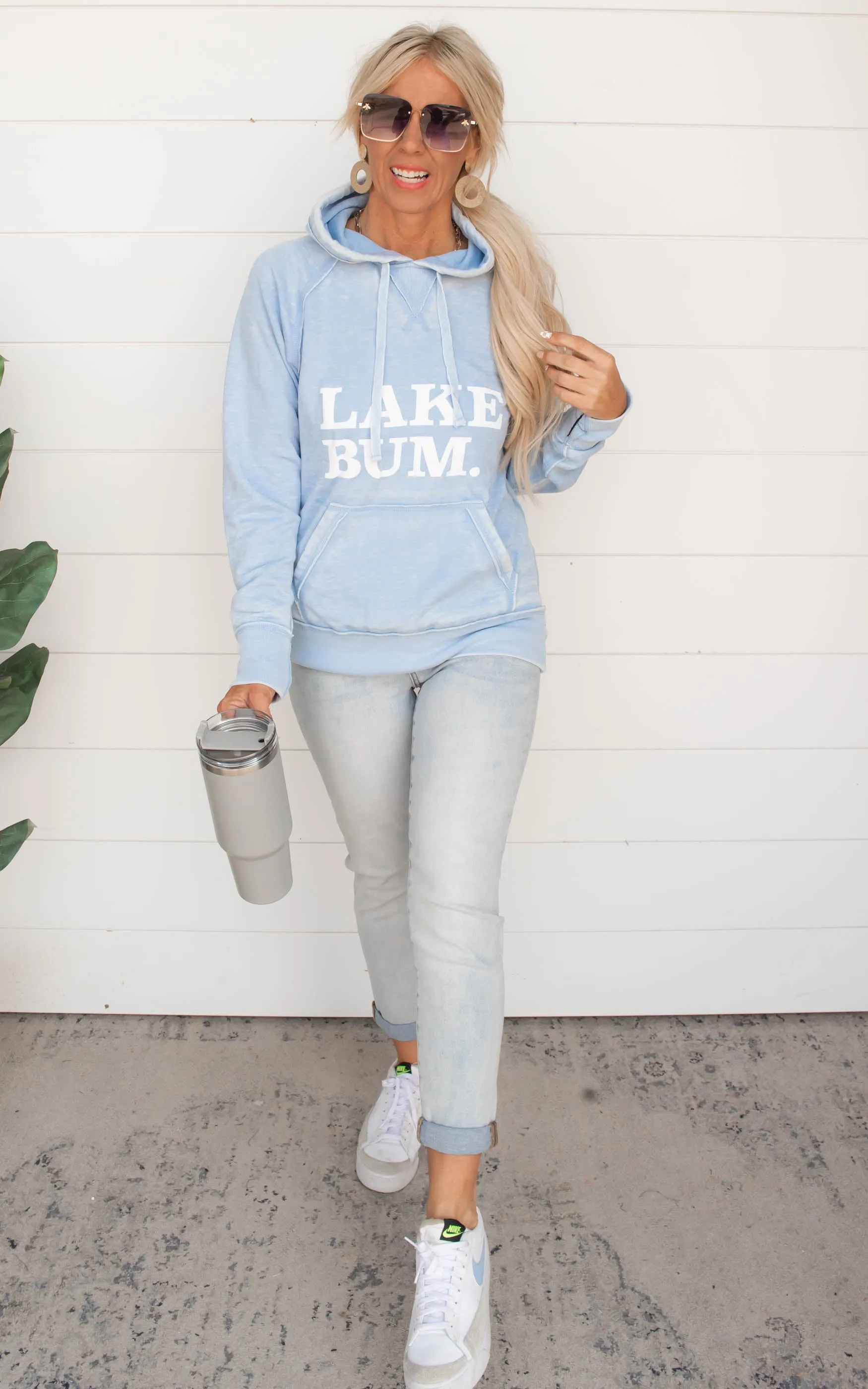 (LIMITED EDITION ) Lake Bum Hoodie - Chambray**