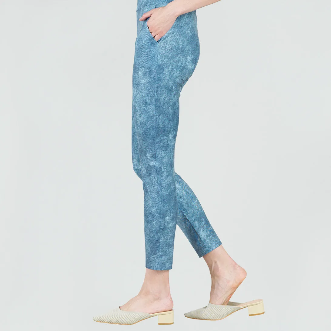 Liquid Leather™ - Textured Skinny Pocket Pant - Denim Print - Final Sale!