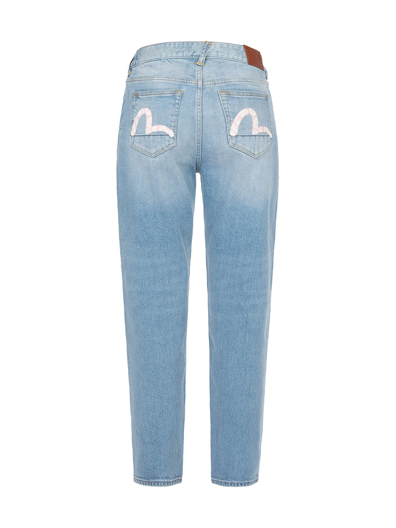 Logo-pattern Seagull Print Relax Fit Jeans