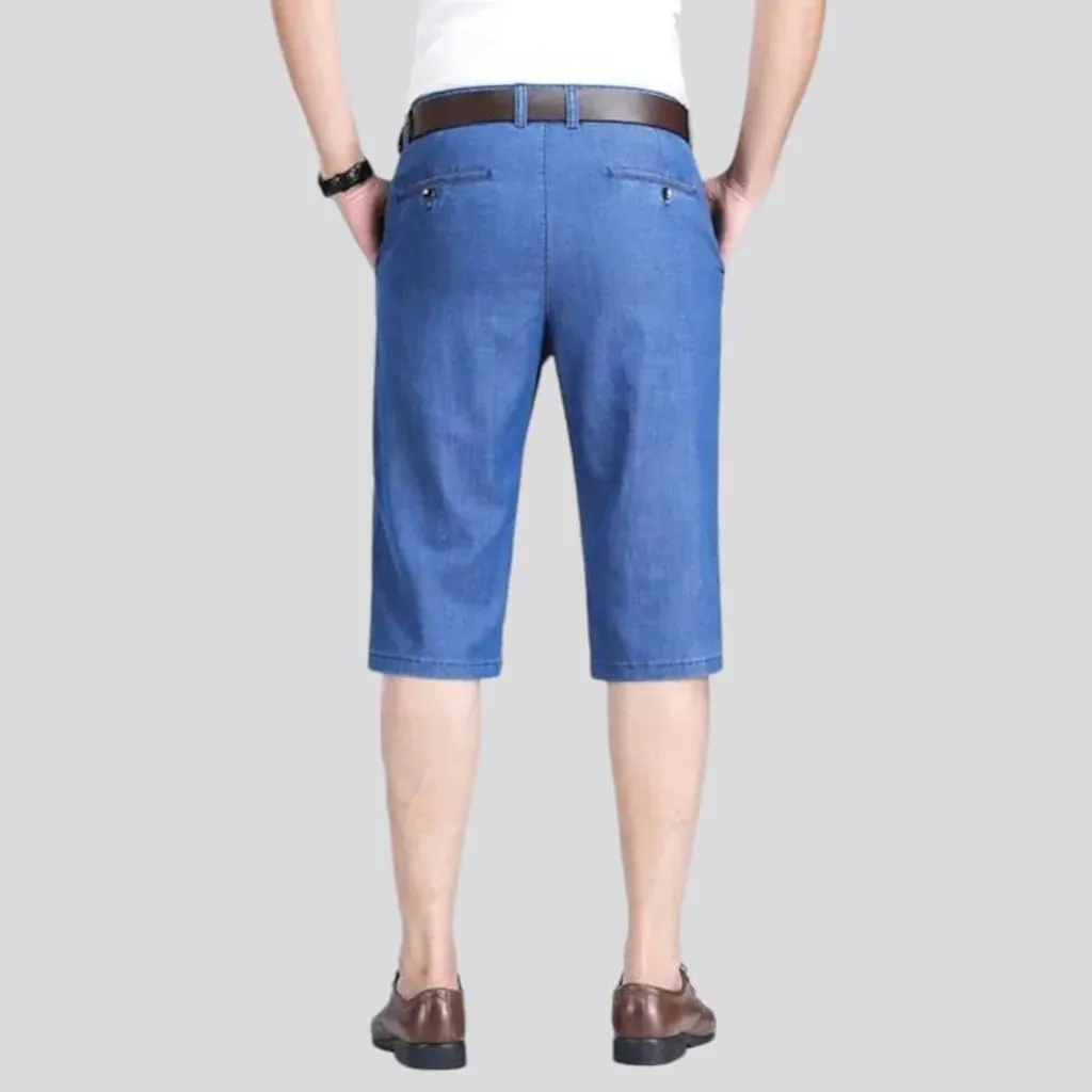 Lyocell ultra-thin men's jean shorts