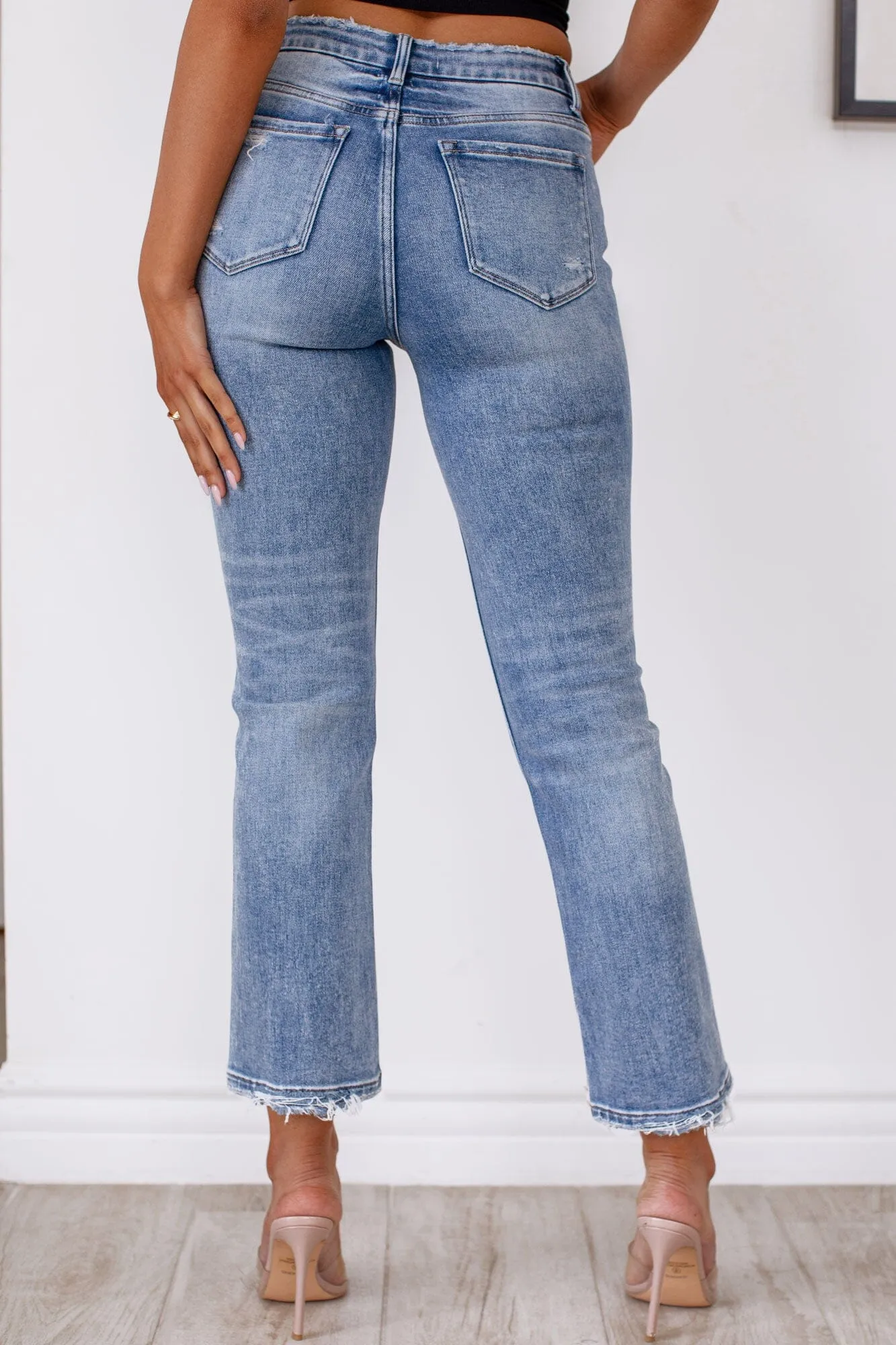 Maddie Light Denim Straight Jeans