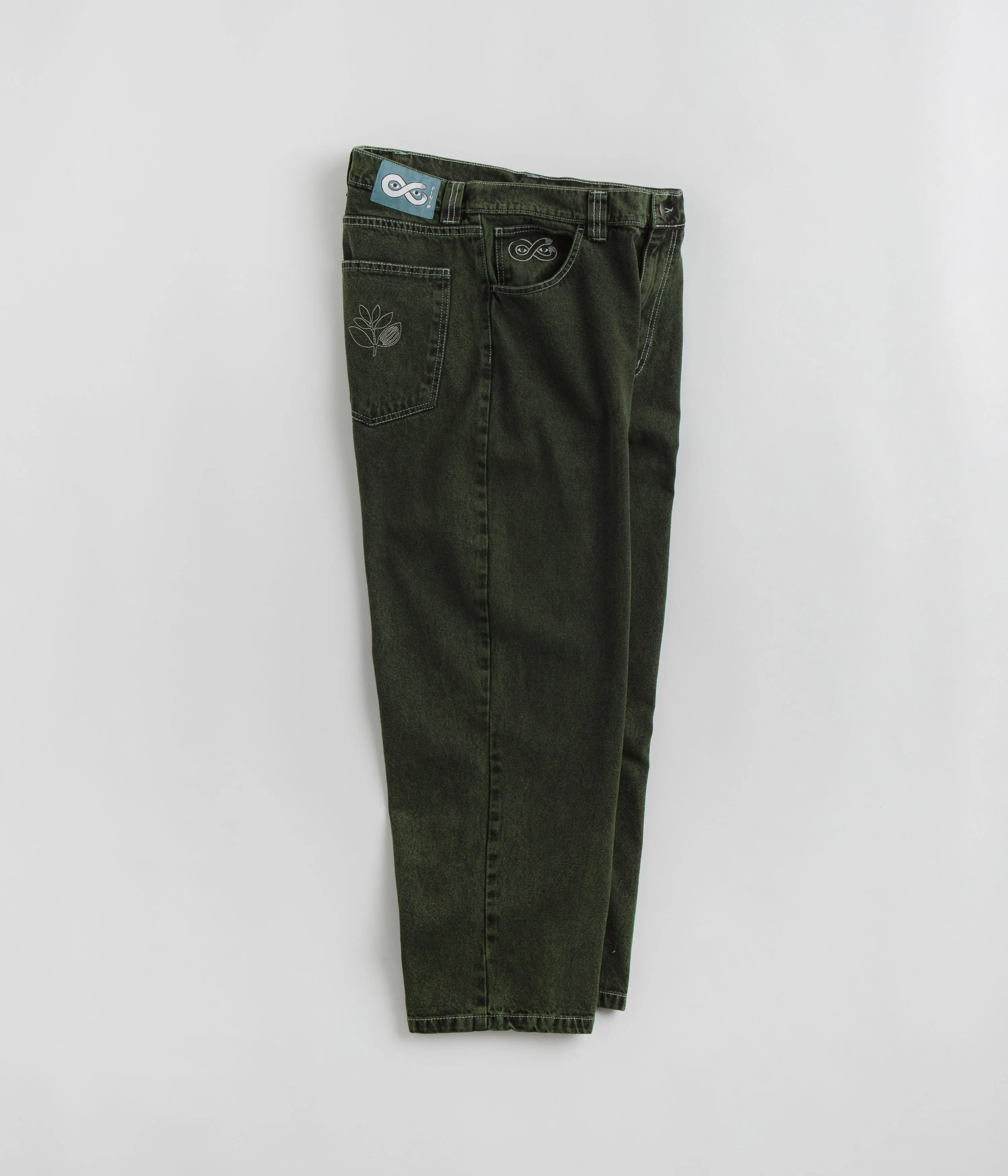 Magenta OG Stitch Jeans - Green Denim